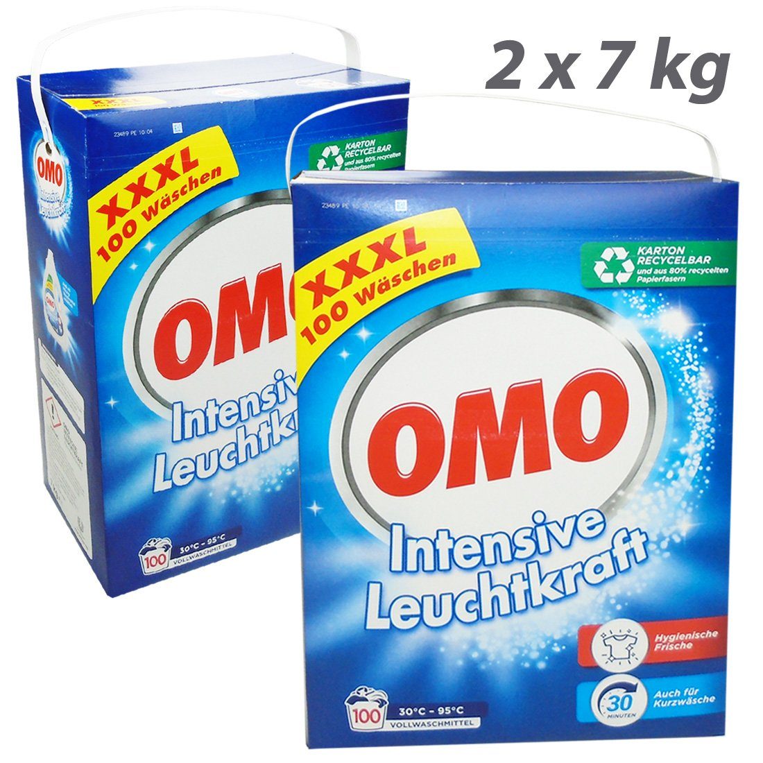 OMO Vollwaschmittel 200 Waschmittel 200 2x Wäschen) für WL Voll XXXL7kg kg Rein bis =14 (2-St. für Waschpulver Unilever