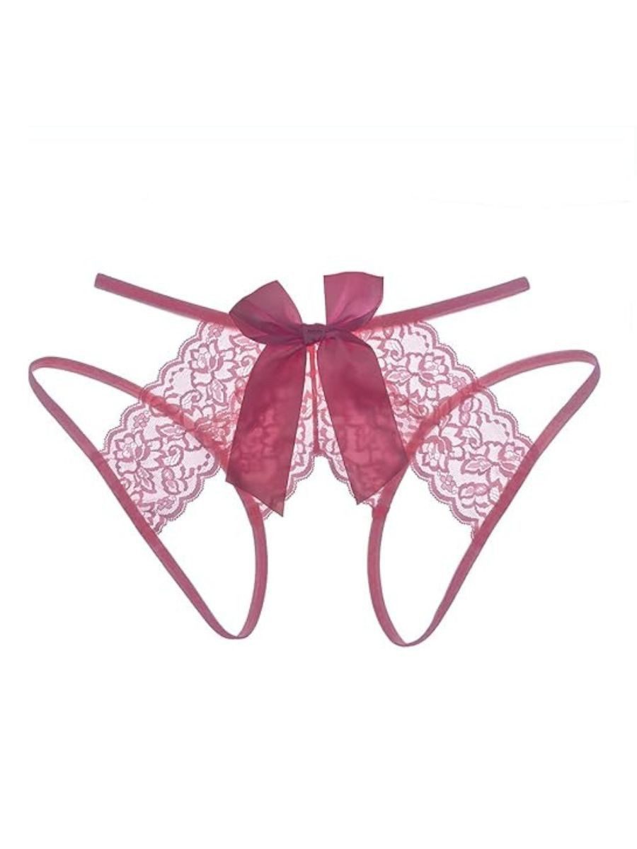 Tanga-Ouvert Damenslip Höschen mit offenem Schritt, Spitze-Tanga, Sexy Unterwäsche