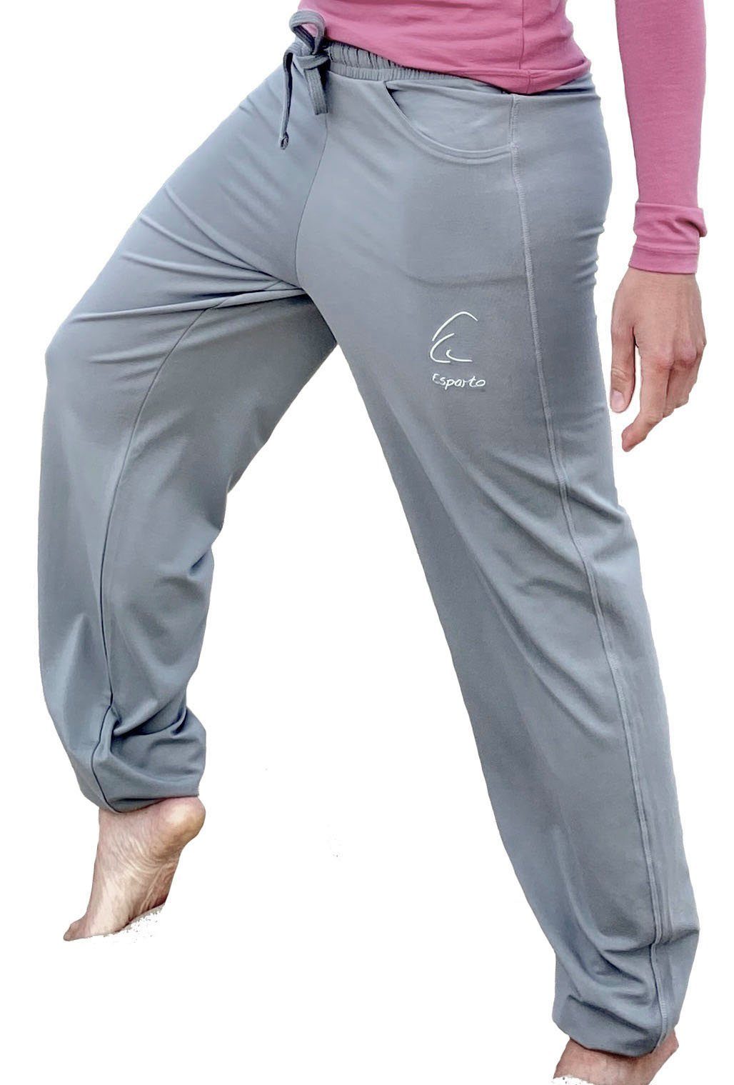 Bindegürtel ESPARTO (mit unisex Sitaara -kordel Delfingrau Yoga- Sporthose Kordel Bund) und Yogahose im /