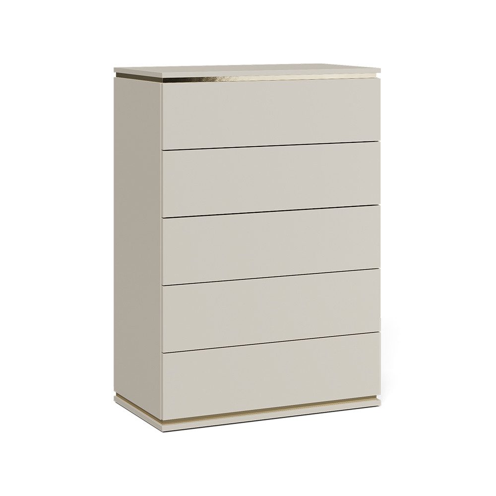 Vicco Kommode Linette, Cashmere/Gold, 76 x 109.1 cm mit 5 Schubladen (1 St)