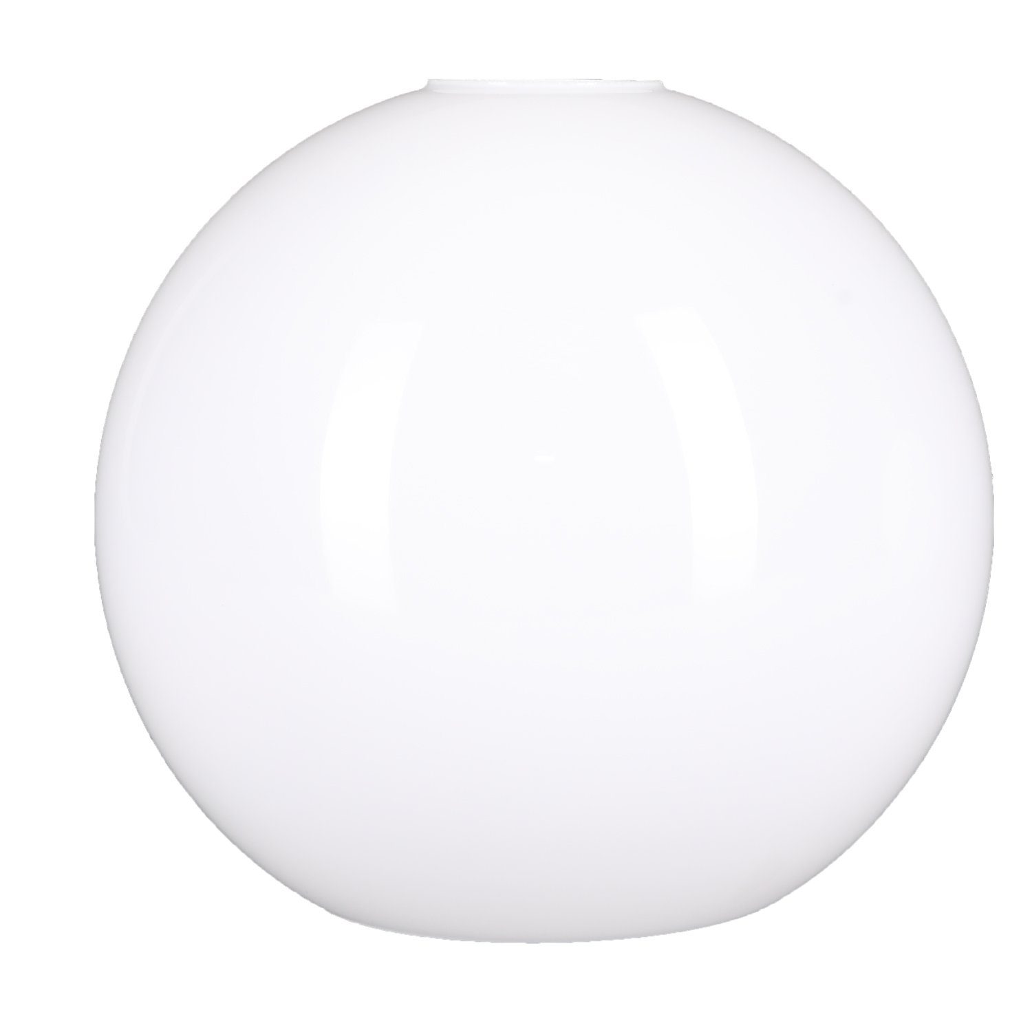 Home4Living Lampenschirm Kugelglas Lampenglas 200mm Weiß glänzend E27 Ersatzglas, Dekorativ