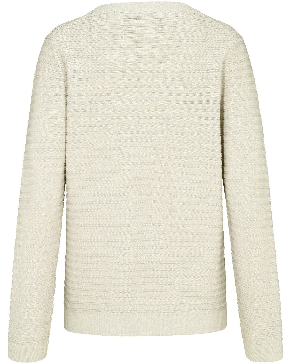 Clarina Strickpullover Rundhalspullover mit Querrippe günstig online kaufen