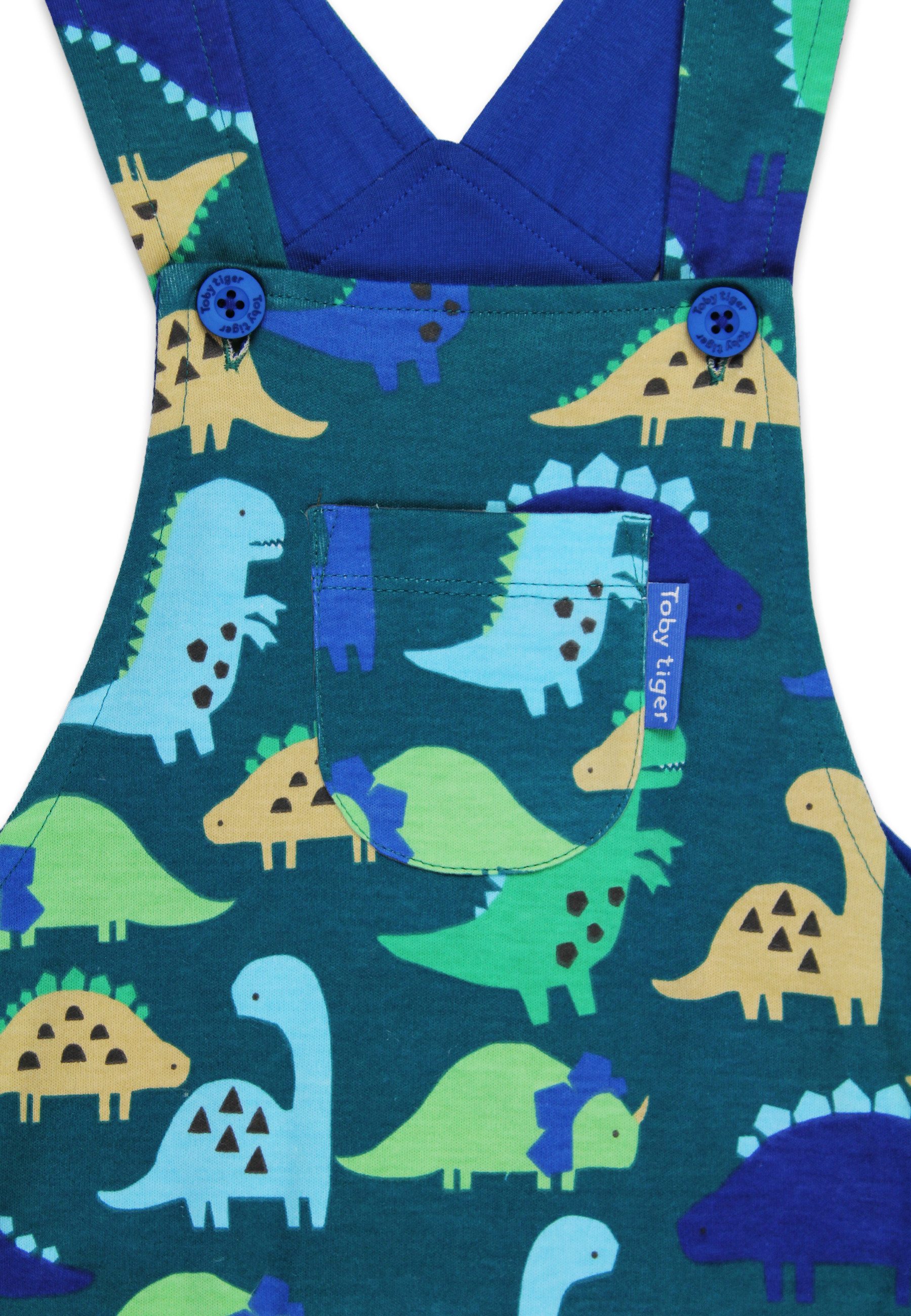 Toby Tiger Latzhose Latzhose mit Dinosaurier Print