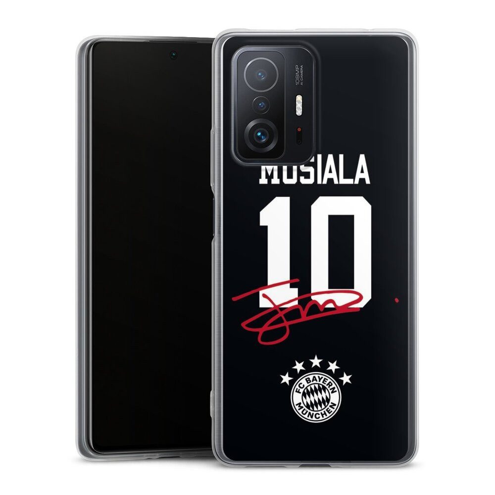 DeinDesign Handyhülle FC Bayern München Jamal Musiala FCB Musiala 10, Xiaomi 11T 5G Slim Case Silikon Hülle Ultra Dünn Schutzhülle