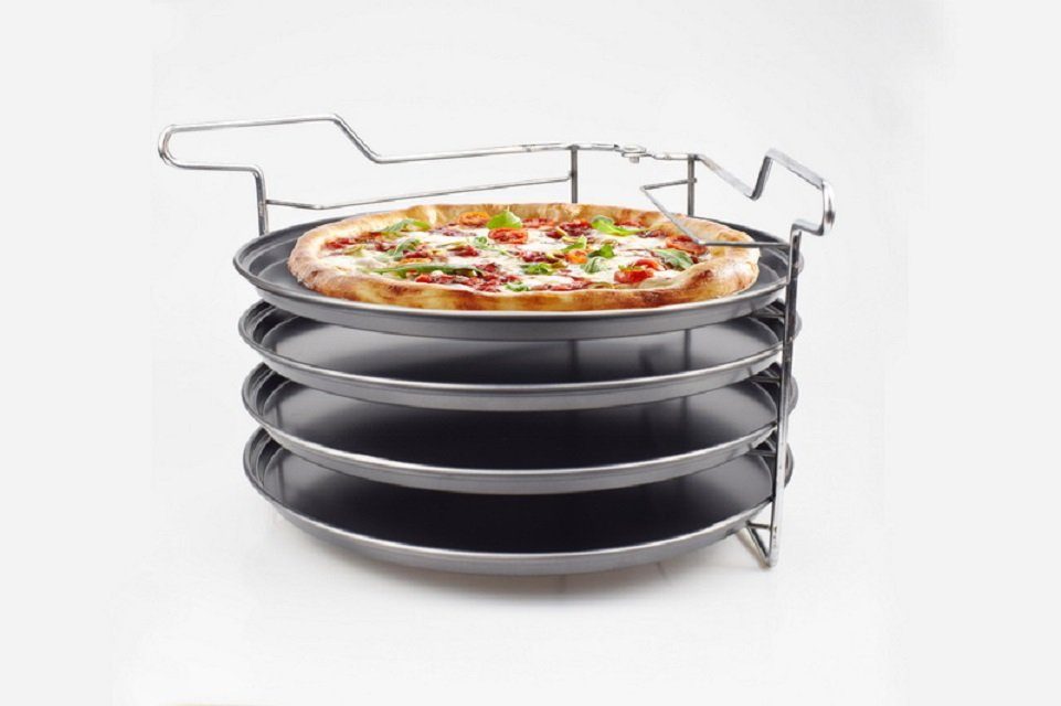 Michelino Pizzablech Pizza Backset 5tlg. Pizzabackblech, Metall, (5-St ...