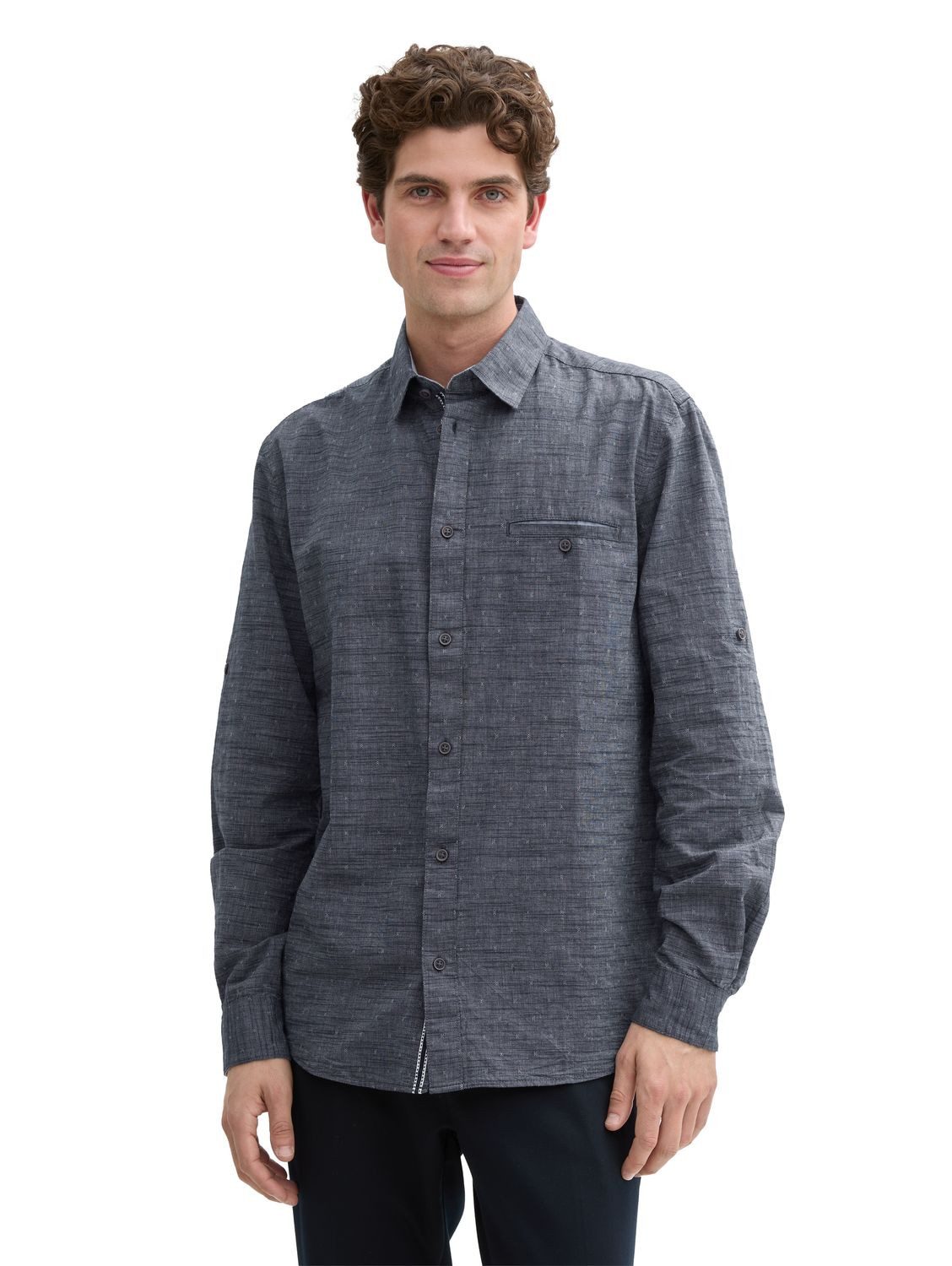 Langarmhemd STRUCTURED SLUBYARN