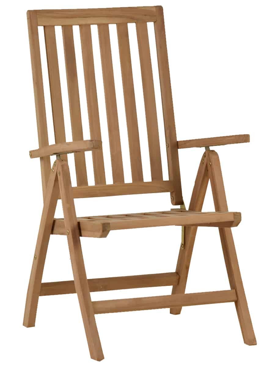 MiaMöbel Gartenstuhl, aus massivem Teakholz Honig