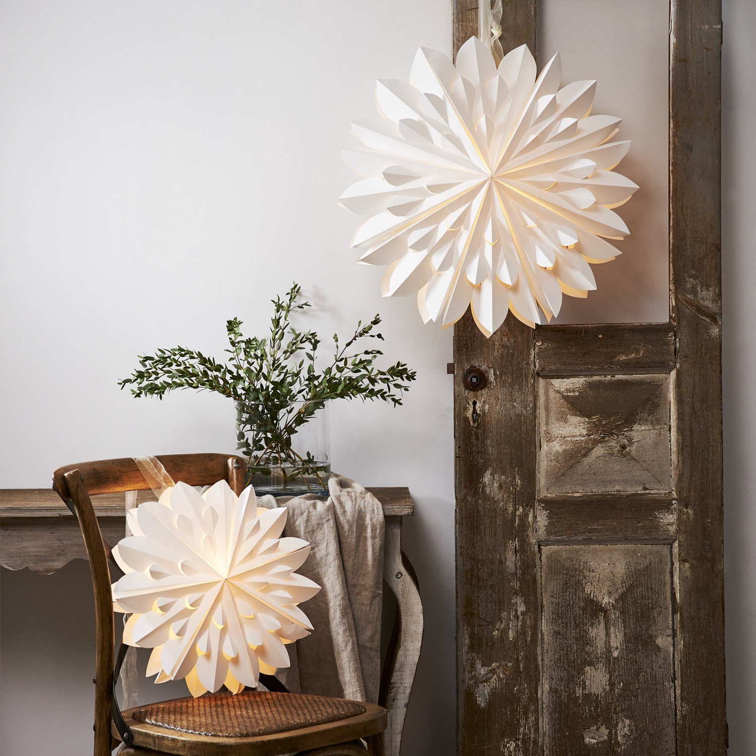 STAR TRADING Papierstern Papierstern Weihnachtsstern hängend D: 60cm Fensterschmuck Faltstern – Bild 5 von 5