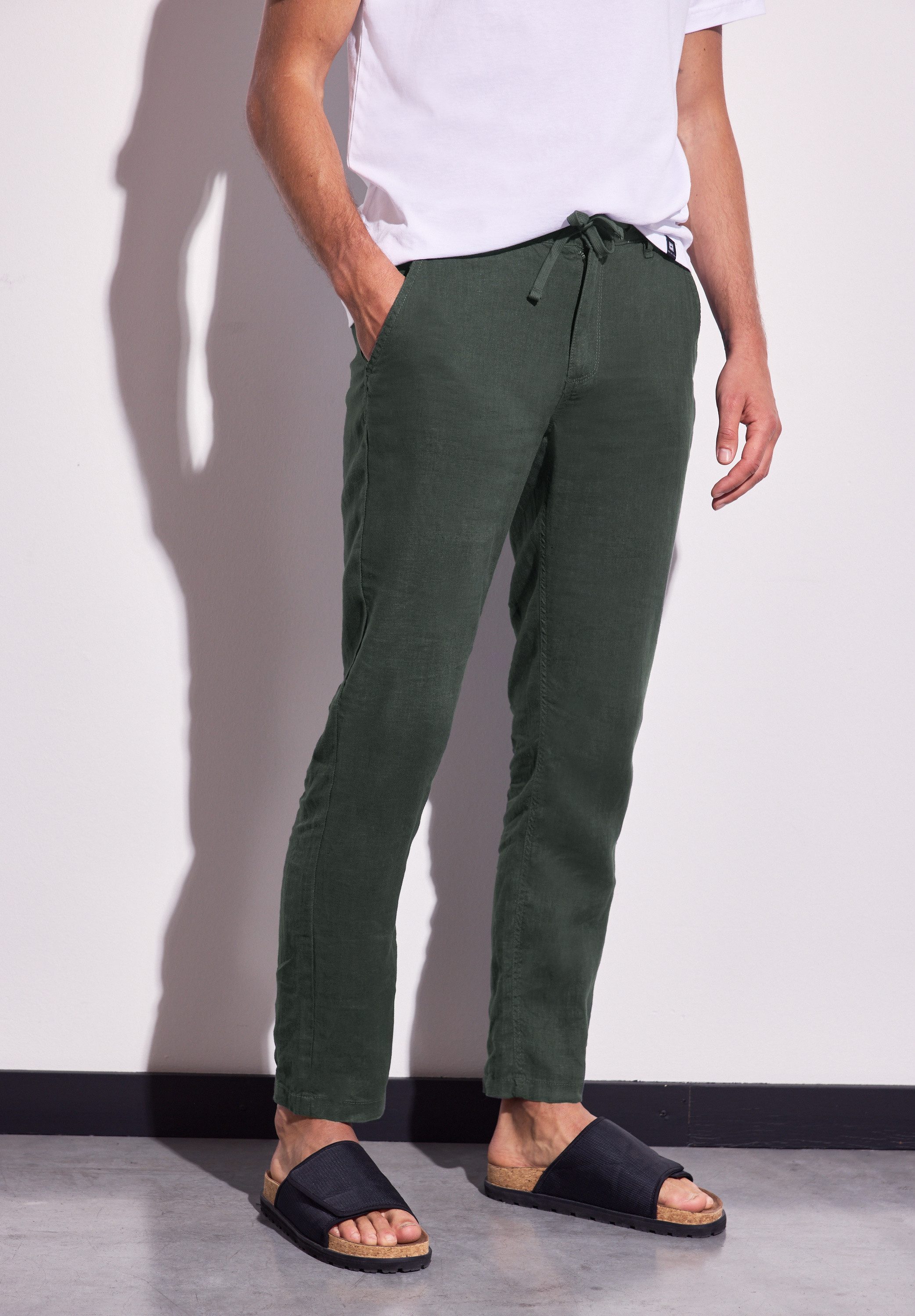 STREET ONE MEN Chinohose Elastikbund mit günstig online kaufen