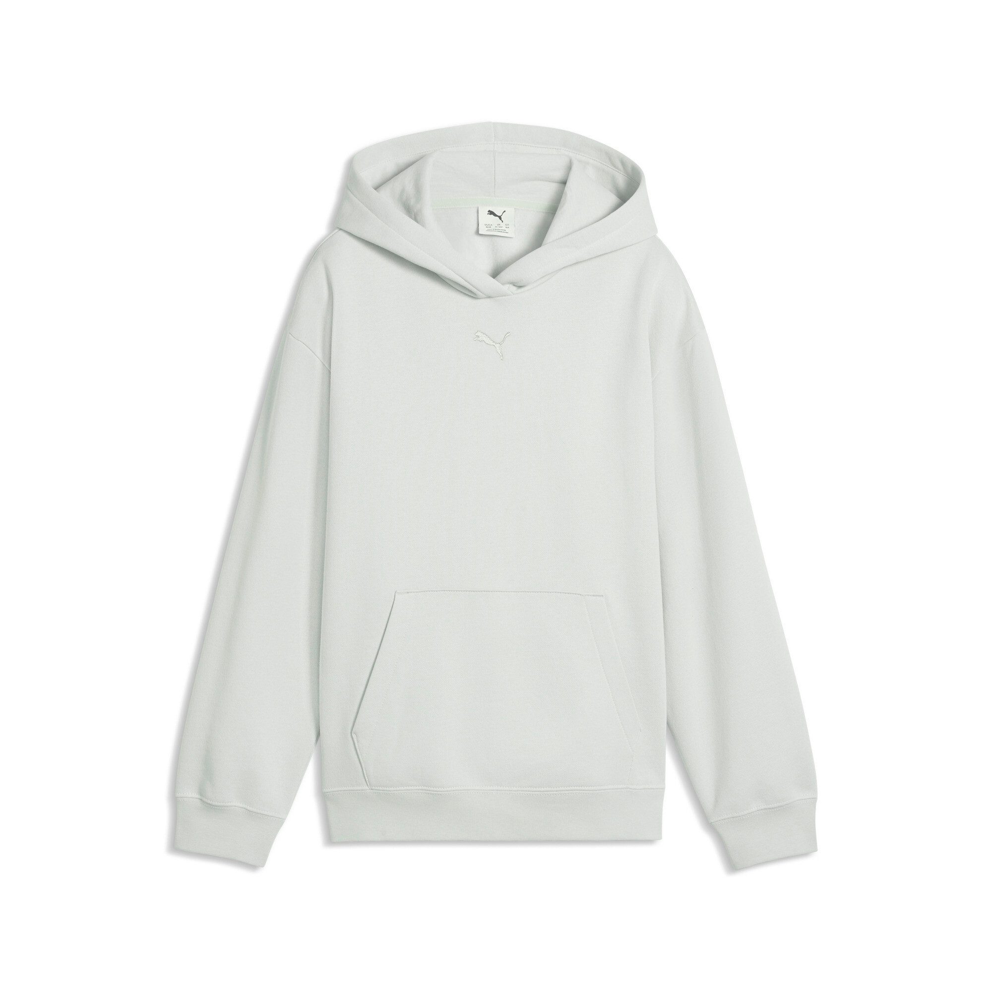 PUMA Kapuzensweatshirt ESS CENTERED CAT LOGO RELAXED HOODIE FL G mit Kapuze, mit angesetztem Bündchen