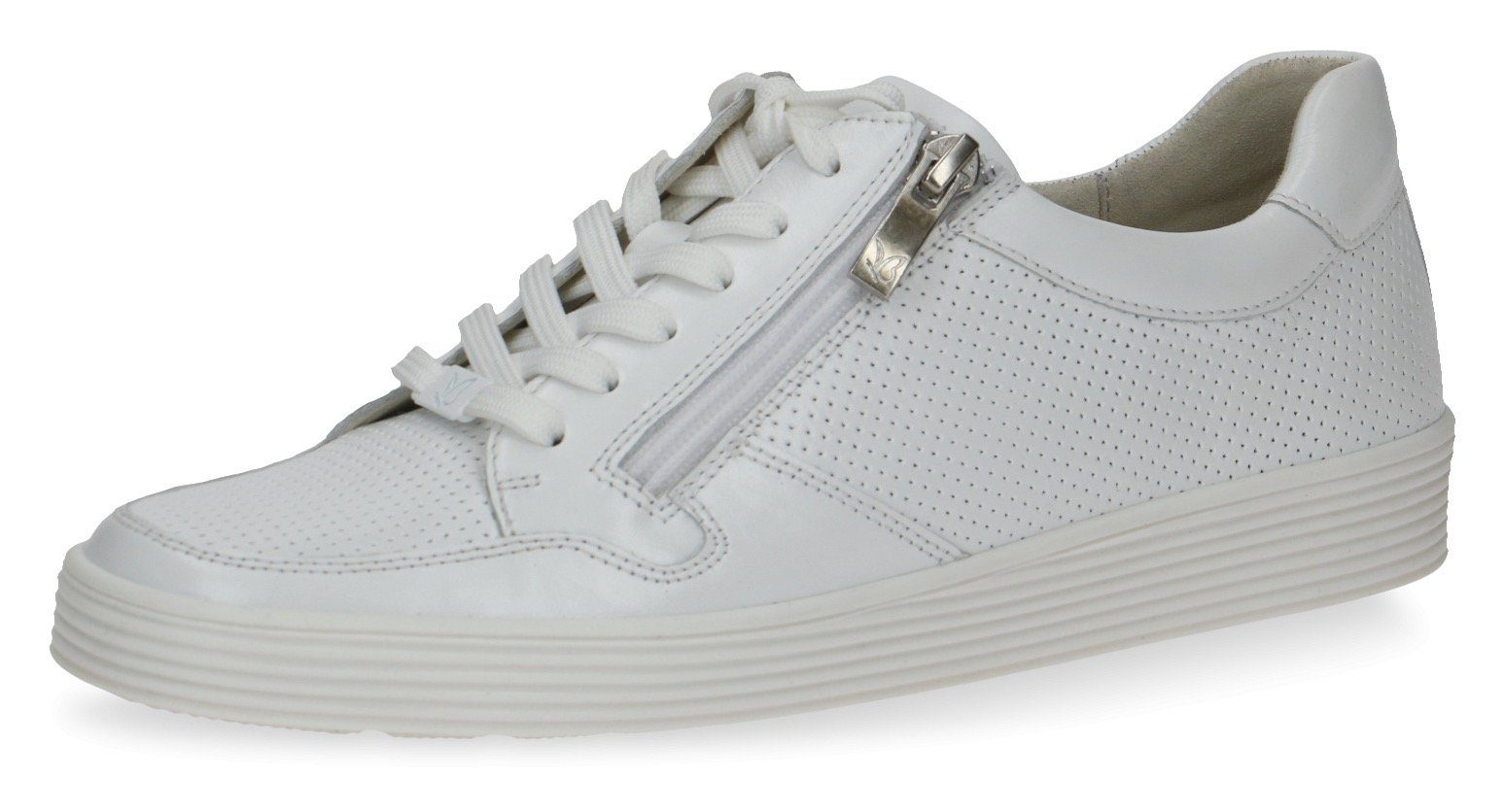 Caprice Sneaker mit seitlichem Reißverschluss weiß
