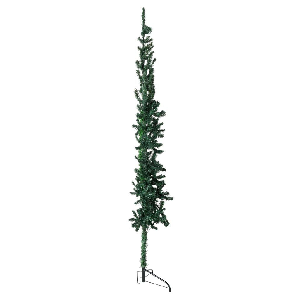 Halb-Weihnachtsbaum furnicato Grün Künstlicher Ständer 240 Künstlicher cm Schlank mit Weihnachtsbaum