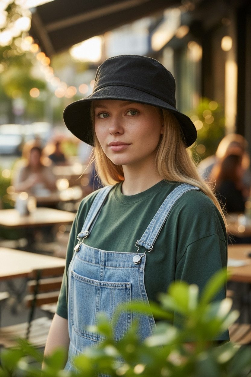Taschen4life Sonnenhut Leinen Hut Größenverstellbar, unisex, Fischerhut
