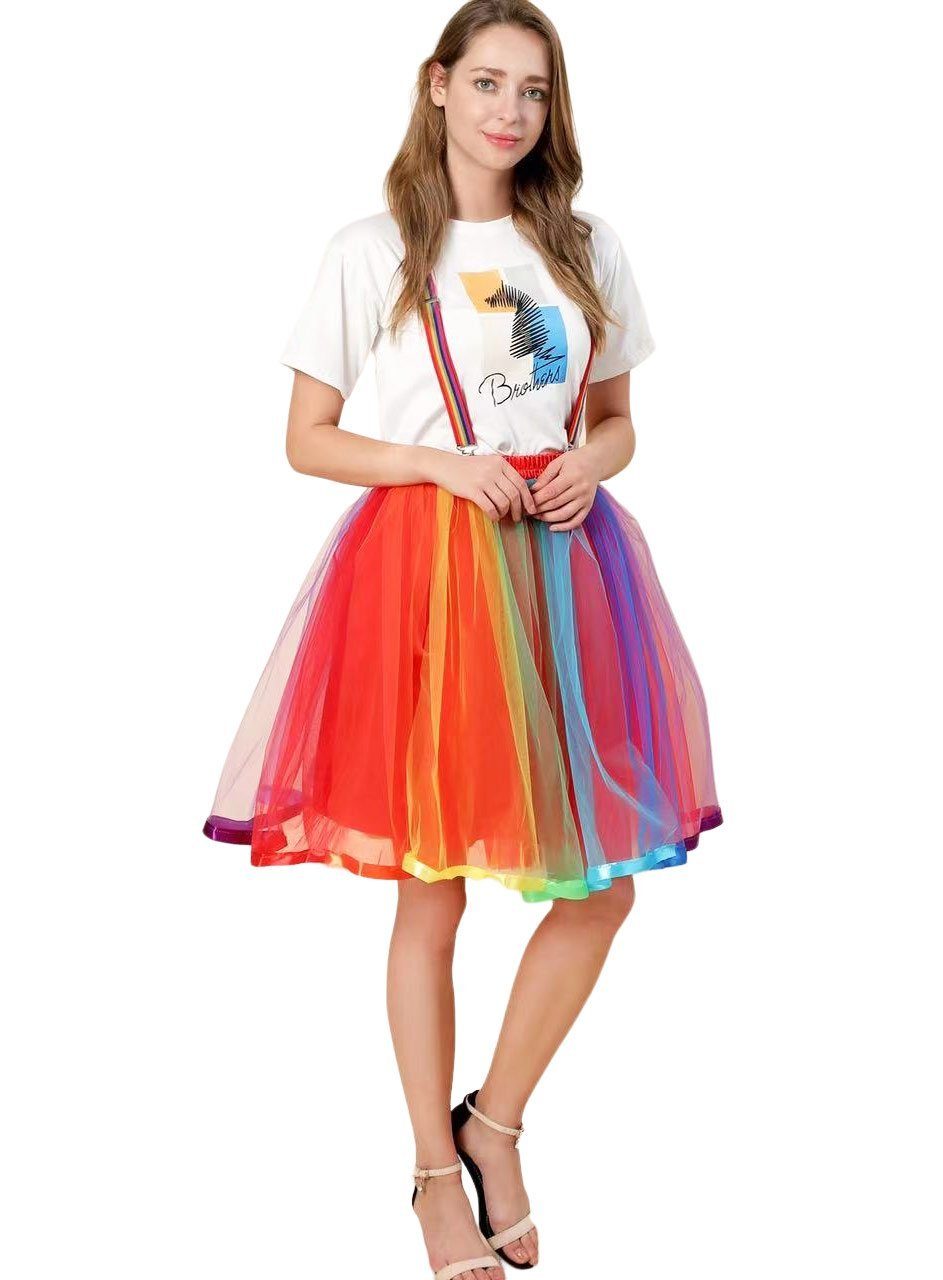 Metamorph Kostüm Rainbow Rock Petticoat - Clownkostüm für Fasching, Langer günstig online kaufen