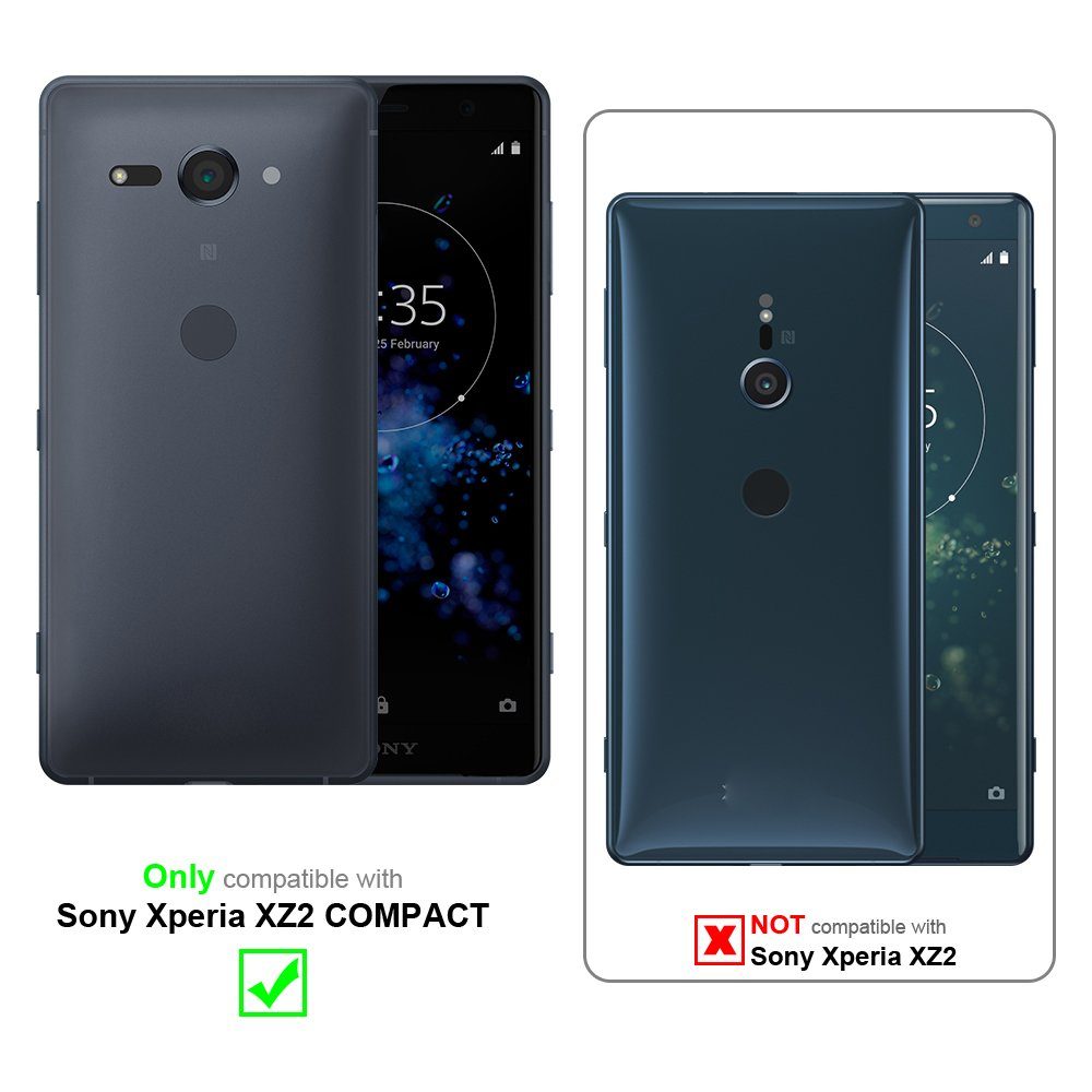 Cadorabo Handyhülle für Sony Xperia XZ2 COMPACT Hülle Sony Xperia XZ2 COMPACT, Handy Schutzhülle, Klappbare Hülle, Kunstleder mit Magnetverschluss