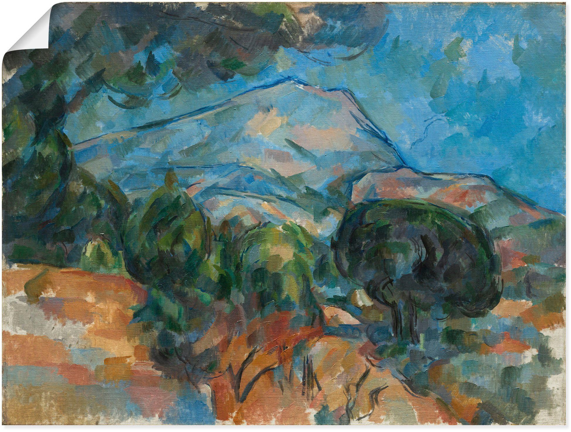 Artland Wandbild Mount Sainte-Victoire. Um 1904, Berge & Alpenbilder (1 St), als Alubild, Leinwandbild, Wandaufkleber oder Poster in versch. Größen
