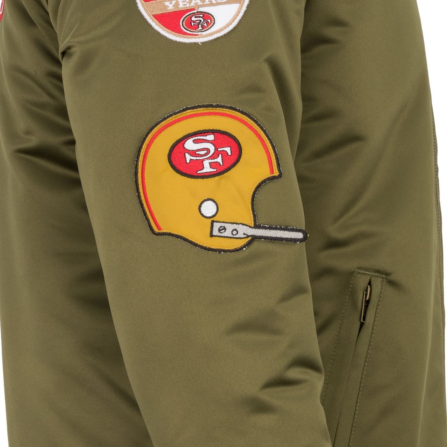 PATCHES Satin Mitchell San Francisco 49ers Bomberjacke & Ness