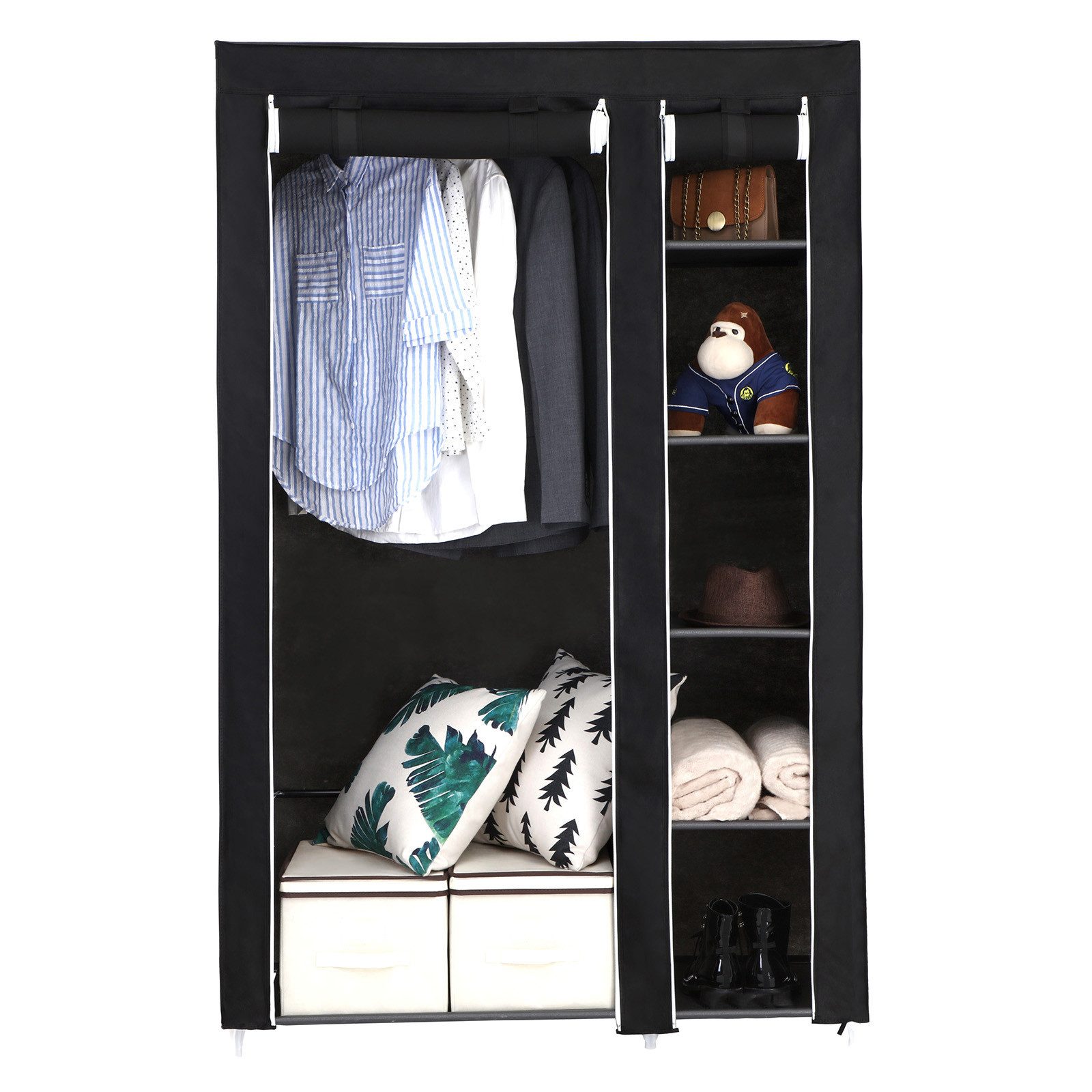 SONGMICS Kleiderschrank Faltschrank Campingschrank mit Kleiderstange, günstig online kaufen
