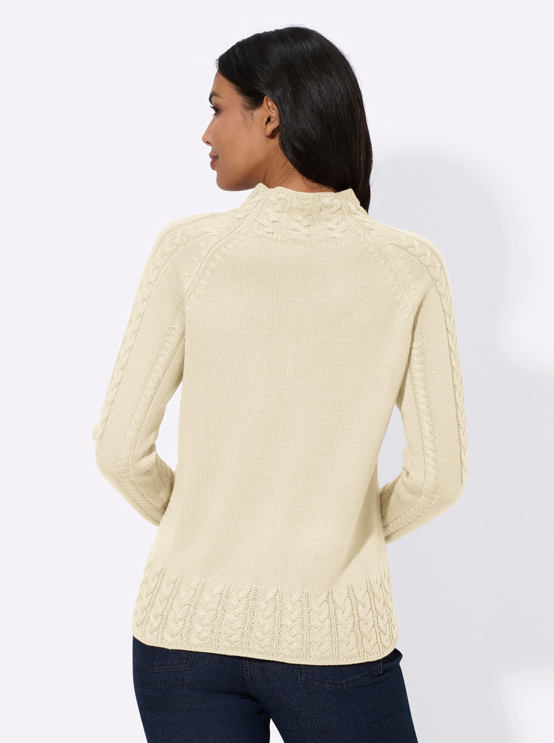 Sieh an! Strickpullover Stehkragenpullover günstig online kaufen