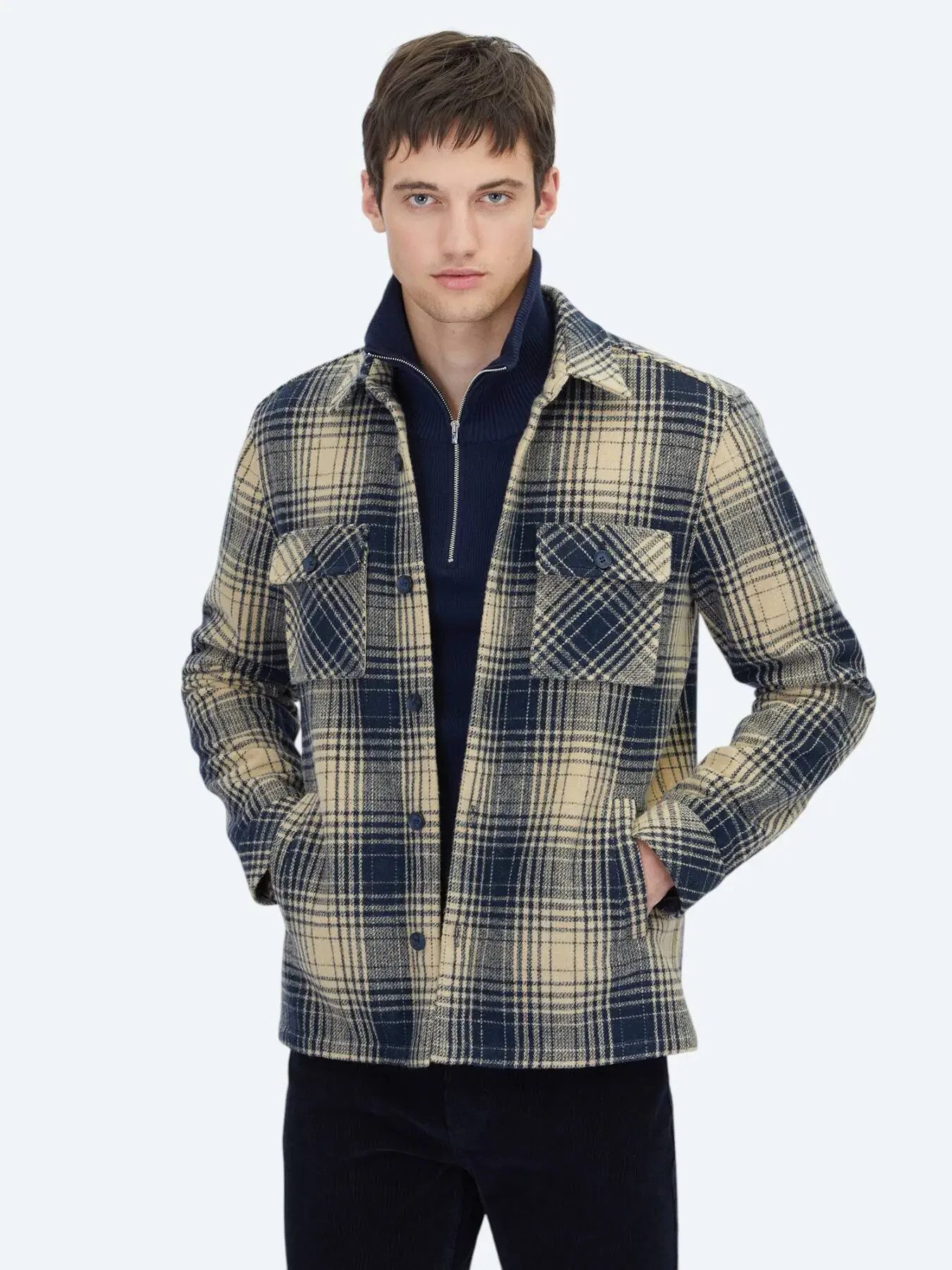 KİP Hemdbluse Marineblau Hemdjacke