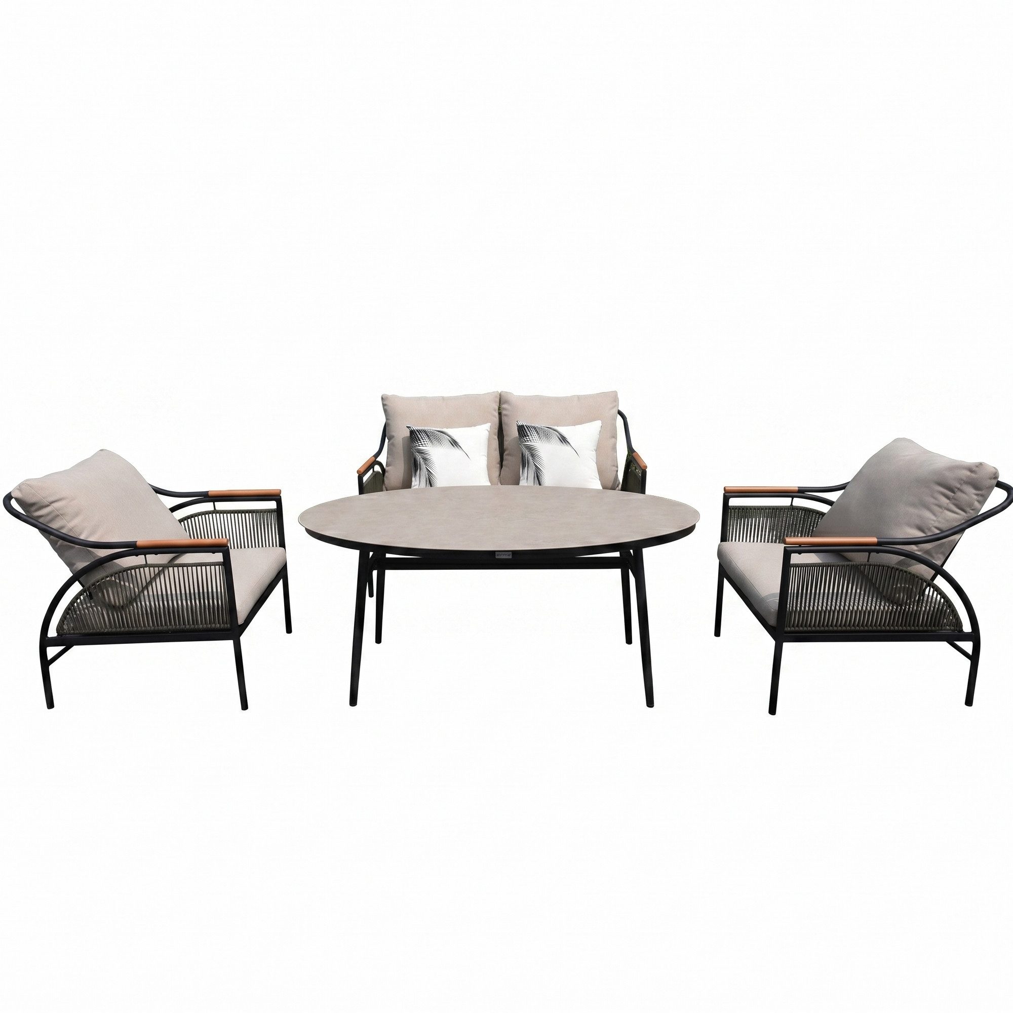 MANDALIKA Garden Gartenlounge-Set XL Dining Lounge Set Valencia - extra hoher Rücken, extra breiter Sitz