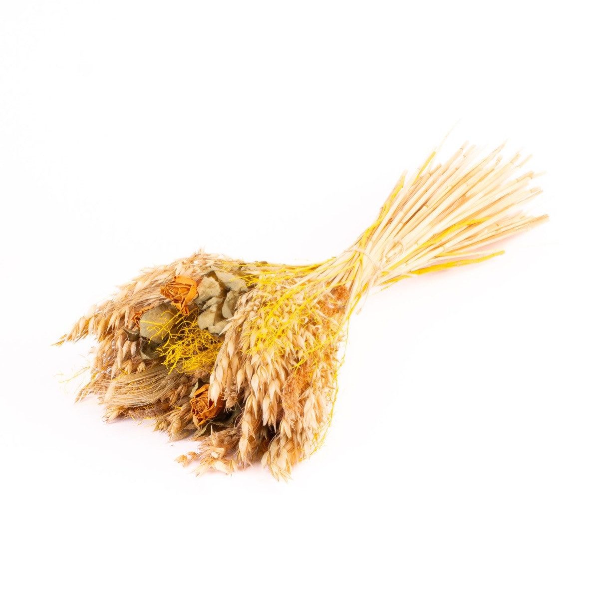 Trockenblume Ähren Trockenstrauß COVENTINA, gelb-Natur, 65cm, Ø23cm, INNA-Glas, Höhe 65.0 cm
