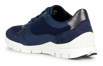 Geox D SUKIE Sneaker mit knitwear Einsatz, Freizeitschuh, Halbschuh, Schnürschuh