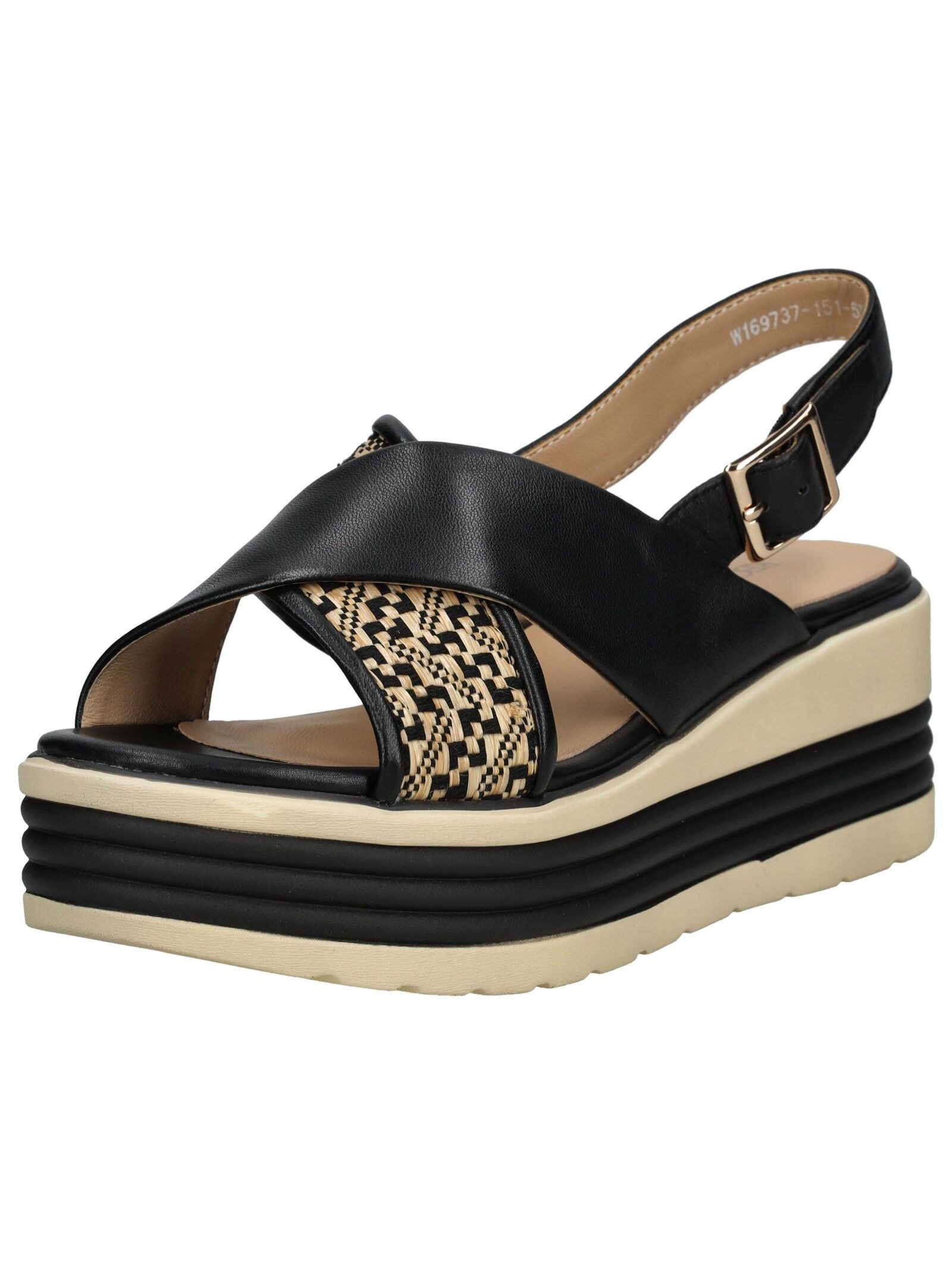 Regarde Le Ciel Sandalen Leder/Textil Keilsandalette günstig online kaufen