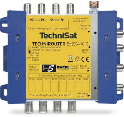TechniSat Verteiler TECHNIROUTER 5/2x4 K-R Einkabel-Router Kaskade Erweiterung, In eine Multischalterverteilung integrierbar