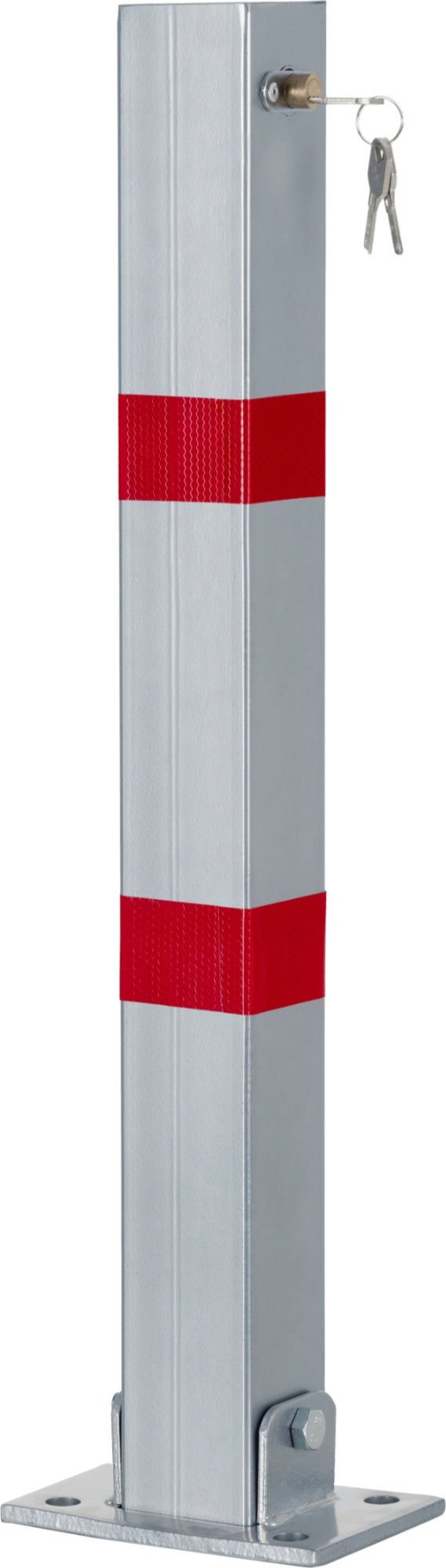 Stagecaptain Absperrpfosten PPP-70 SR Parkpfosten - Extra stabile Parksperre aus Stahl (1-tlg., inkl. Parkpfosten und Schlüssel), Stationäre Absperrung für Parkplätze