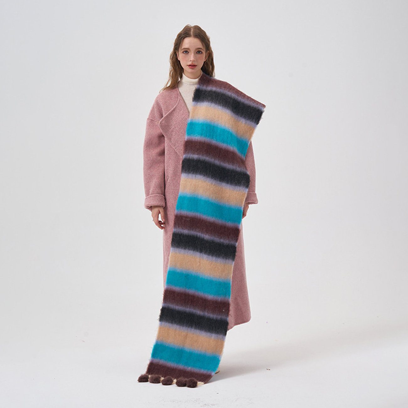 EBUY Modeschal Warmer Schal für Damen im Herbst und Winter Stil 4