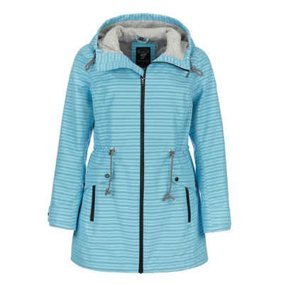 BLUE FLAME Funktionsjacke Damen Regenjacke Streifen und Taftfutter - Wasserdichte Outdoor-Jacke