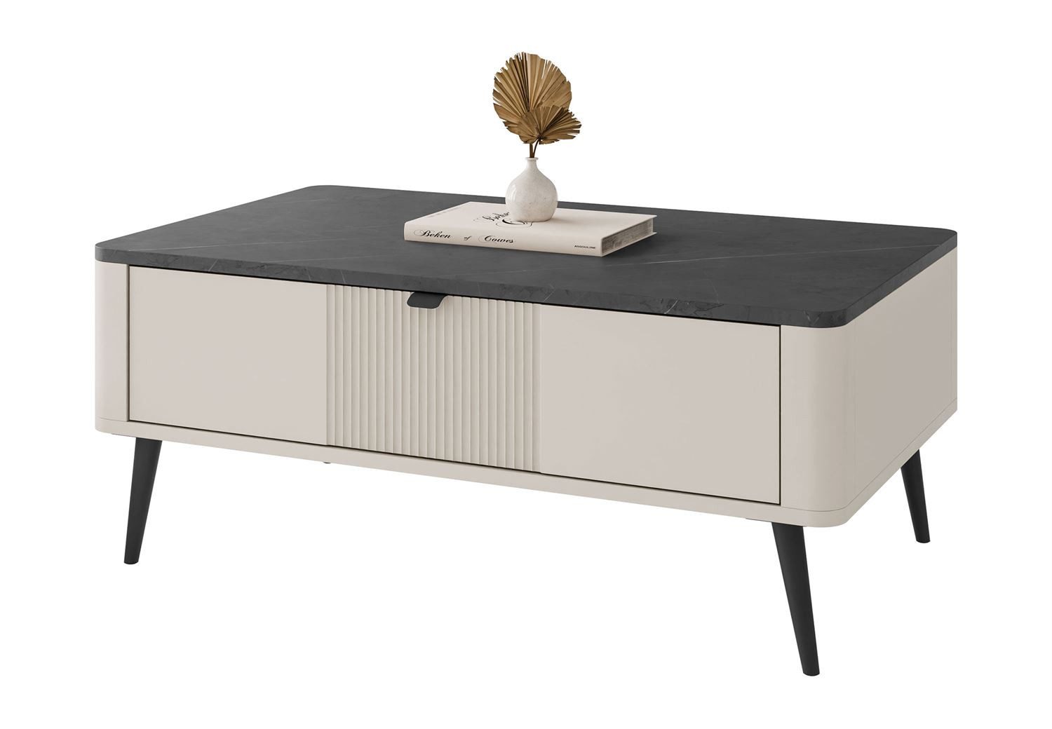 Lookway Couchtisch AUTUMN mit verschließbarem Fach unter der Tischplatte, 100x42x60 cm