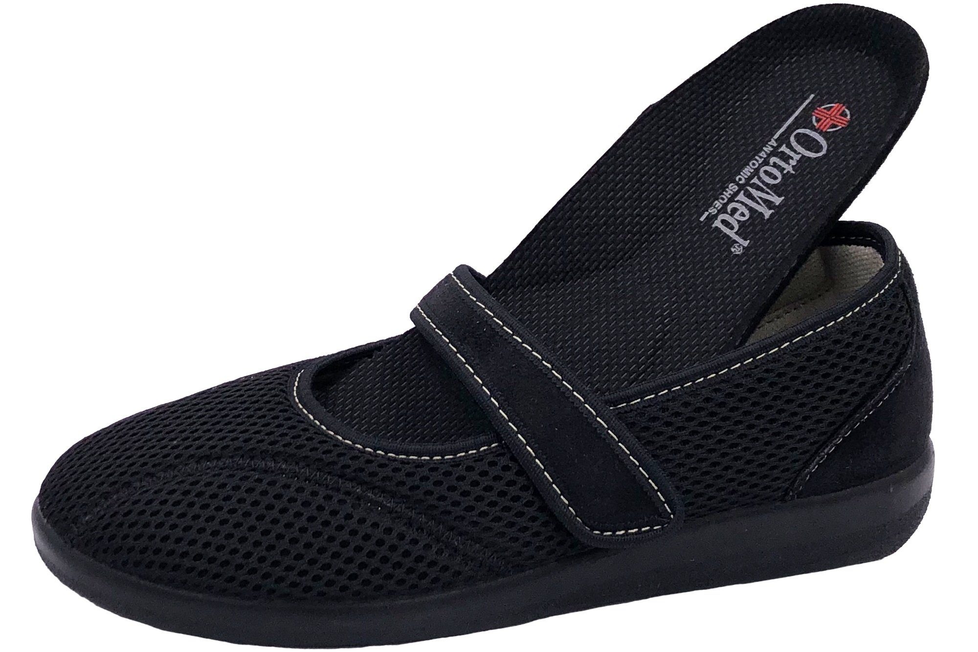 PADERO OrtoMed Damen Klettverschluss Slipper Weite H
