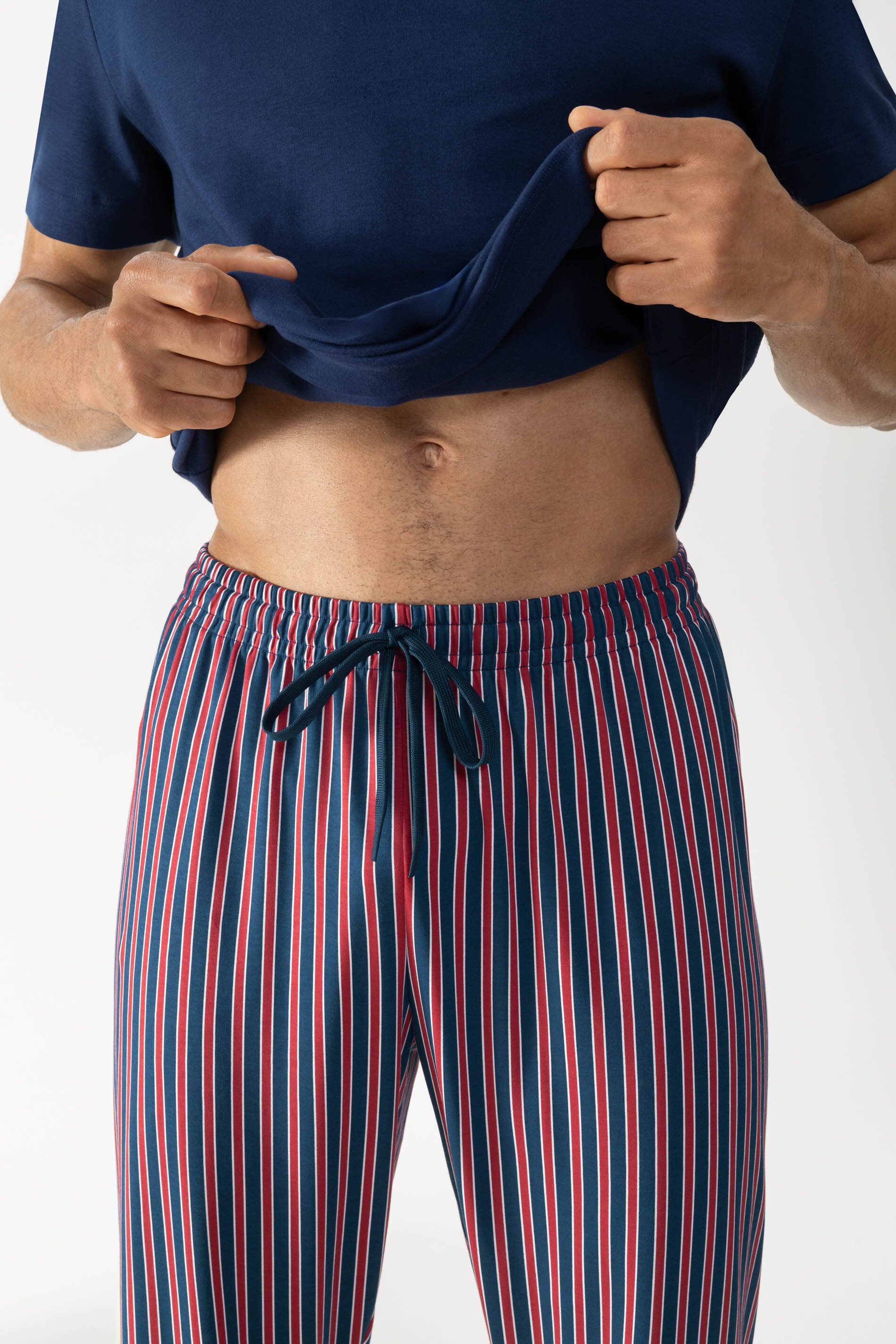 Mey Schlafhose Mey Herren Hose lang Serie Graphic Stripes (1-tlg)
