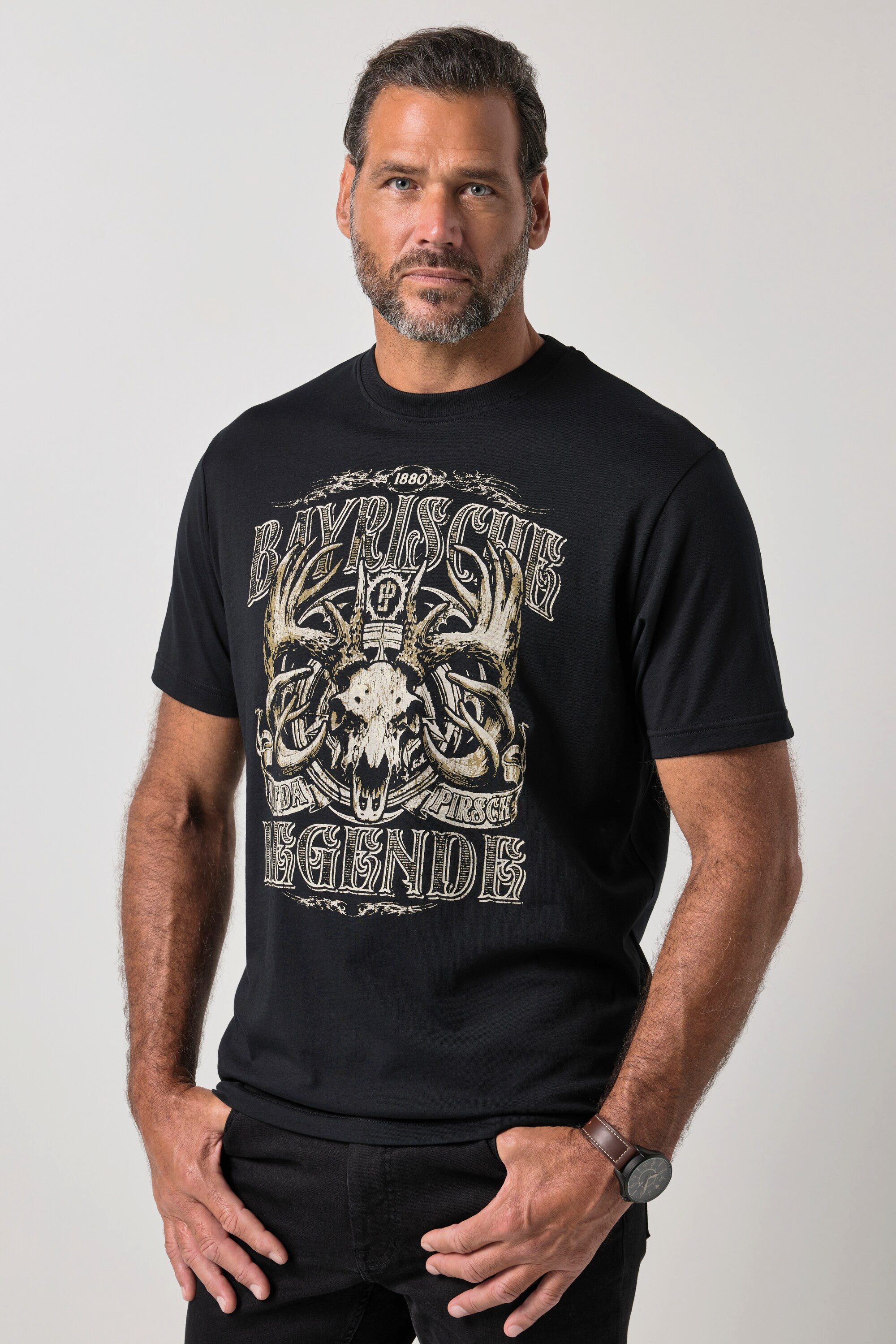 T-Shirt T-Shirt Trachten Halbarm Brustprint bis 8XL
