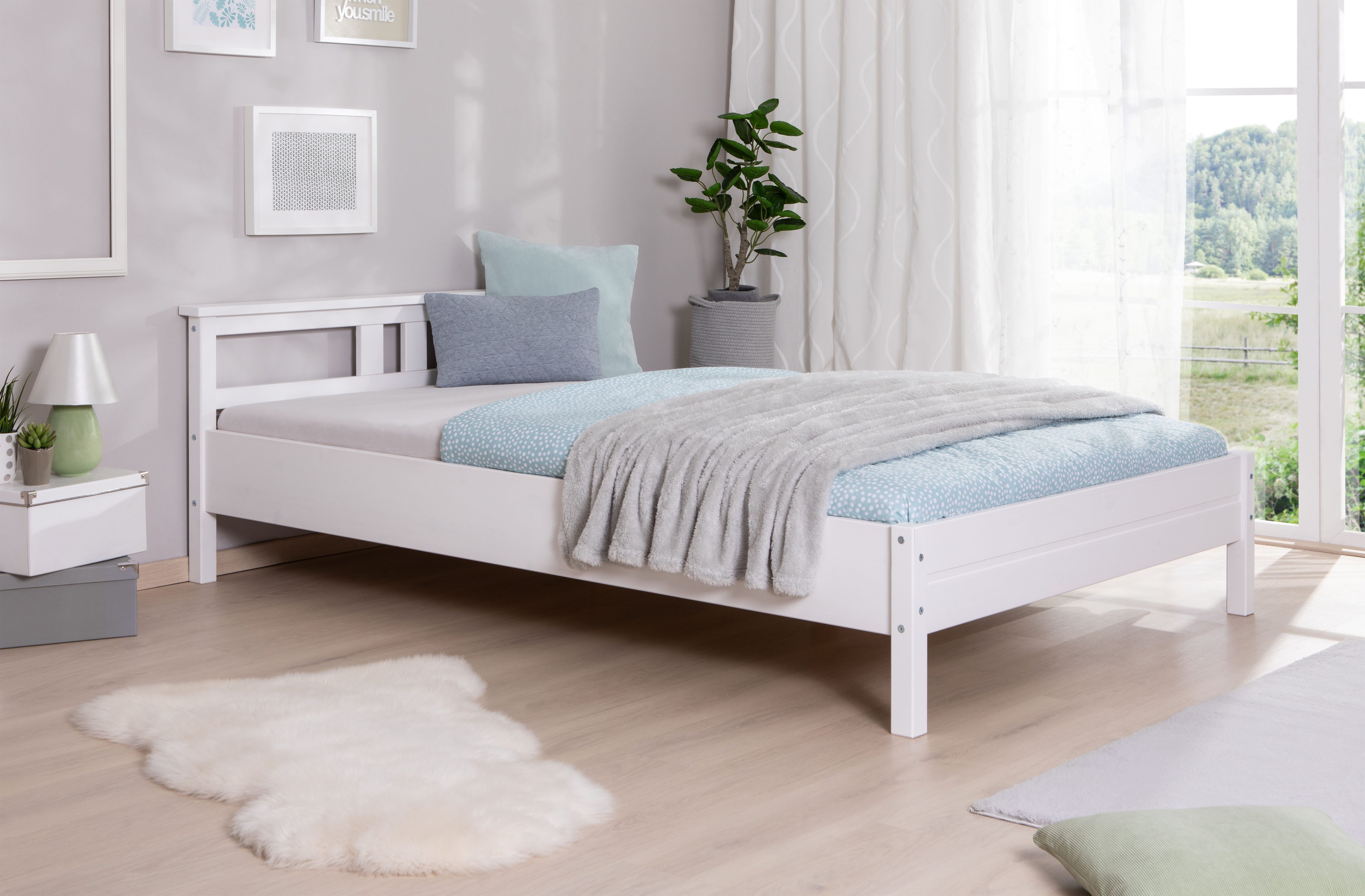 Ticaa Futonbett Merci, Einzelbett, aus Kiefer Massivholz, inkl. Rollrost günstig online kaufen