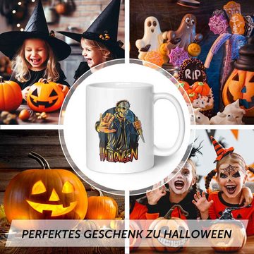 GRAVURZEILE Tasse mit Motiv - Halloween Slasher Design - Geschenk -, Keramik