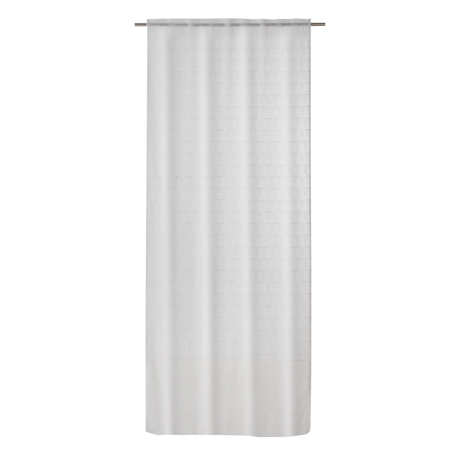Vorhang CREDO, Cremeweiß, Braun, L 245 x B 135 cm, (1 St), verdeckte Schlaufen, halbtransparent, Polyester