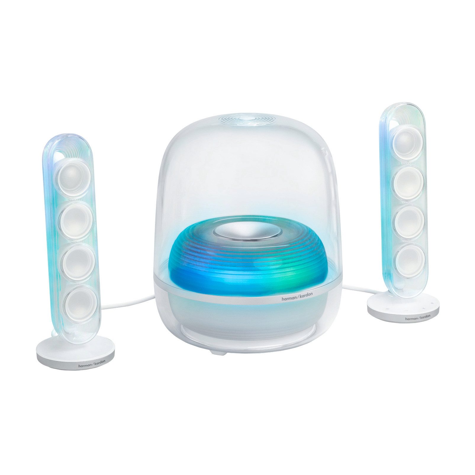 Harman/Kardon SoundSticks 5 2.1 Soundsystem 2.1 (A2DP Bluetooth, AVRCP Bluetooth, Bluetooth, 190 W, 2.1-Channel Bluetooth Speaker mit HDMI)