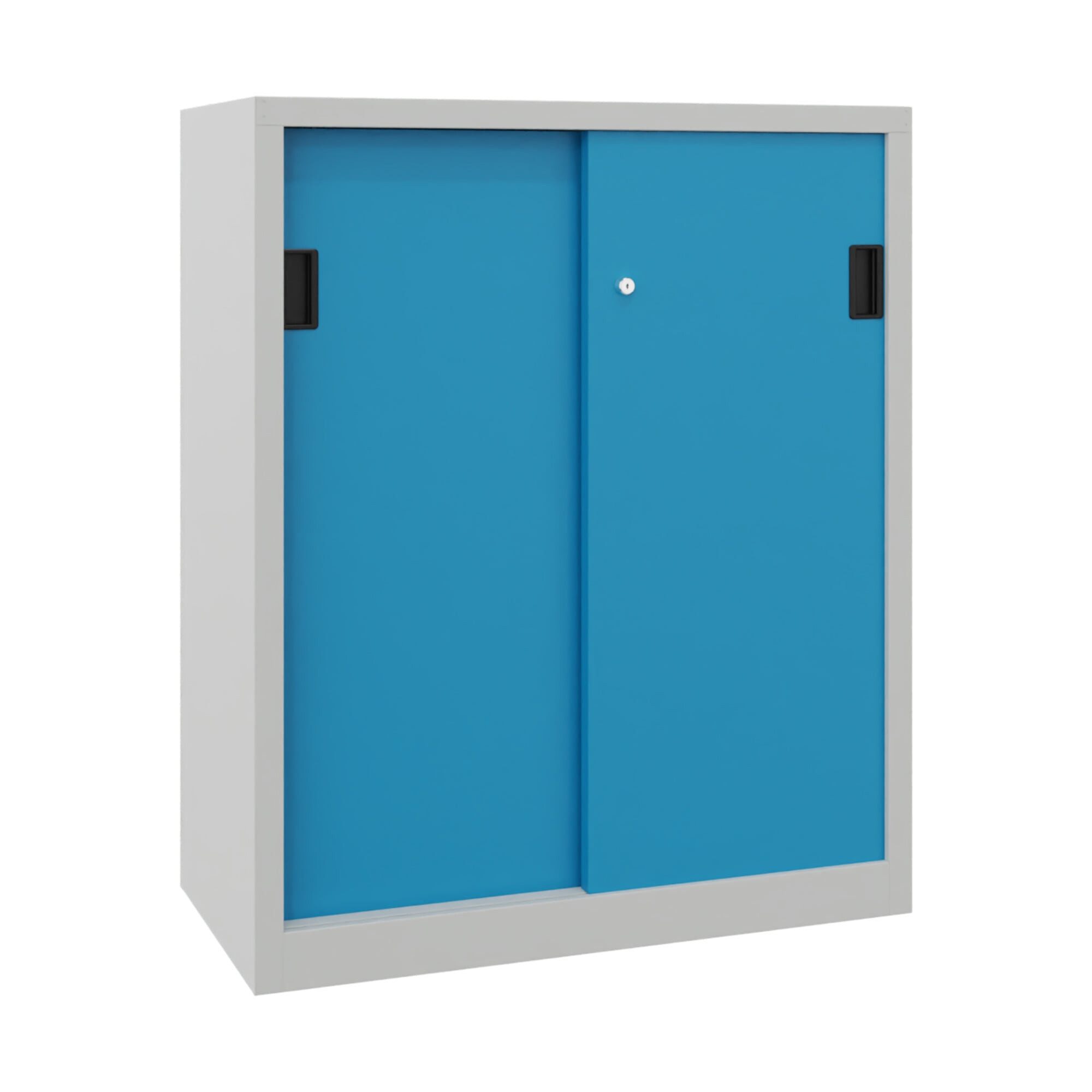 Pavoy Schiebetürenschrank Pavoy Schiebetürenschrank, 1200x1000x500 mm, 2 Böden gepulvert, RAL 70