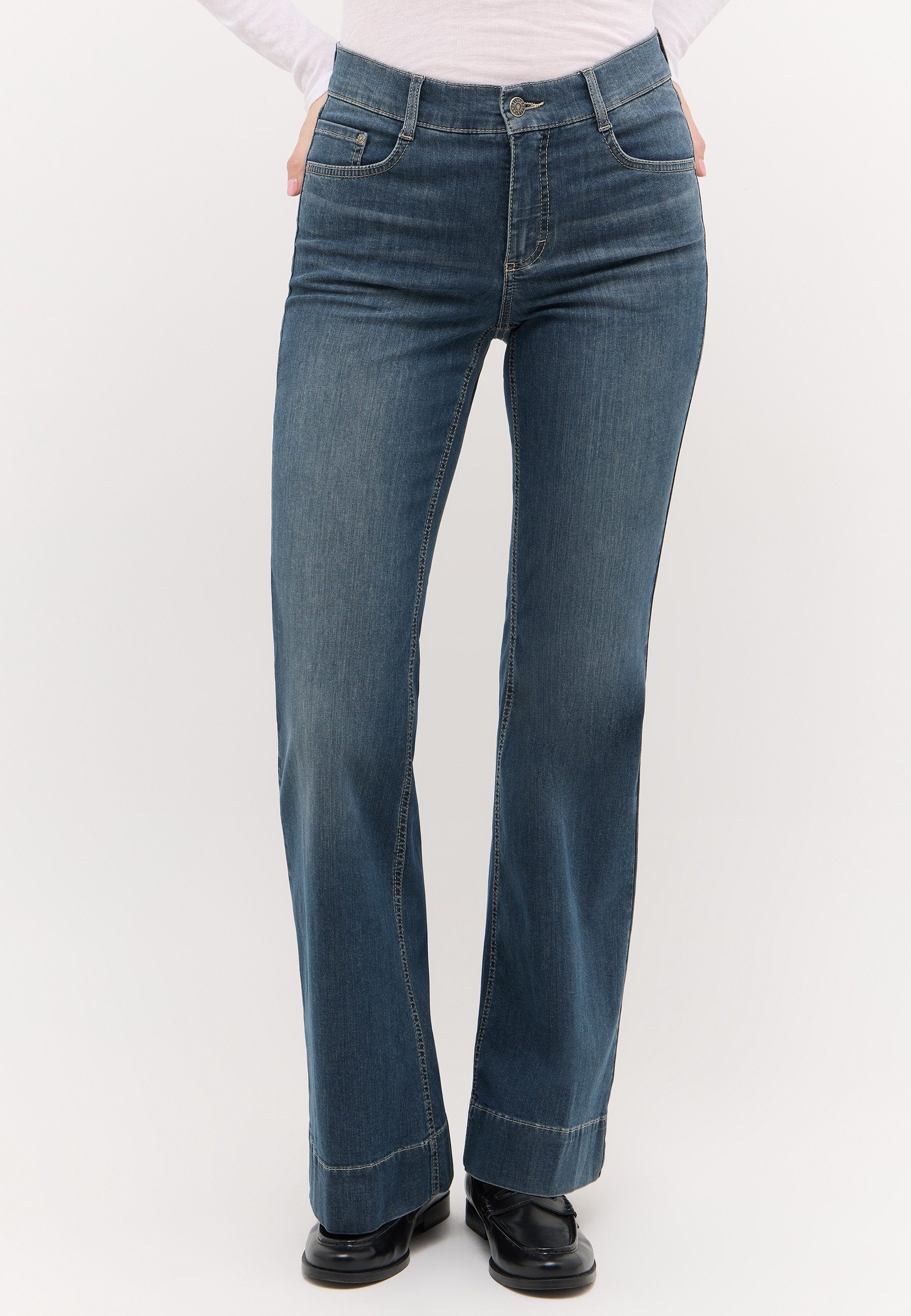 ANGELS Bootcut-Jeans LUNA mit ausgestelltem Bein, aus Baumwollmix mit Stretch