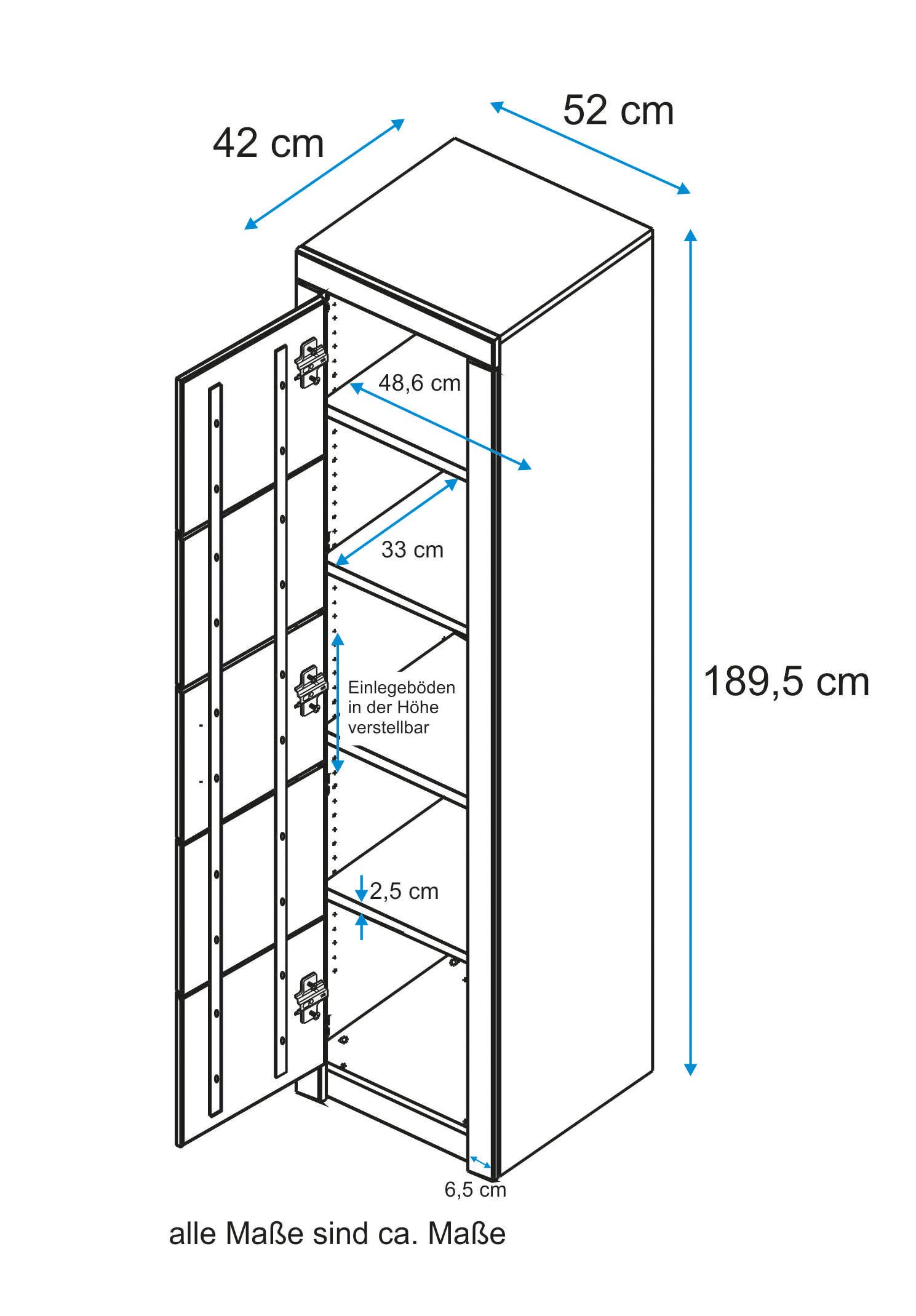 VOGL Möbelfabrik Aktenschrank Toronto in 2 Breiten, teilmassiv, Fächer für Aktenordner, Made in Germany – Bild 5 von 5