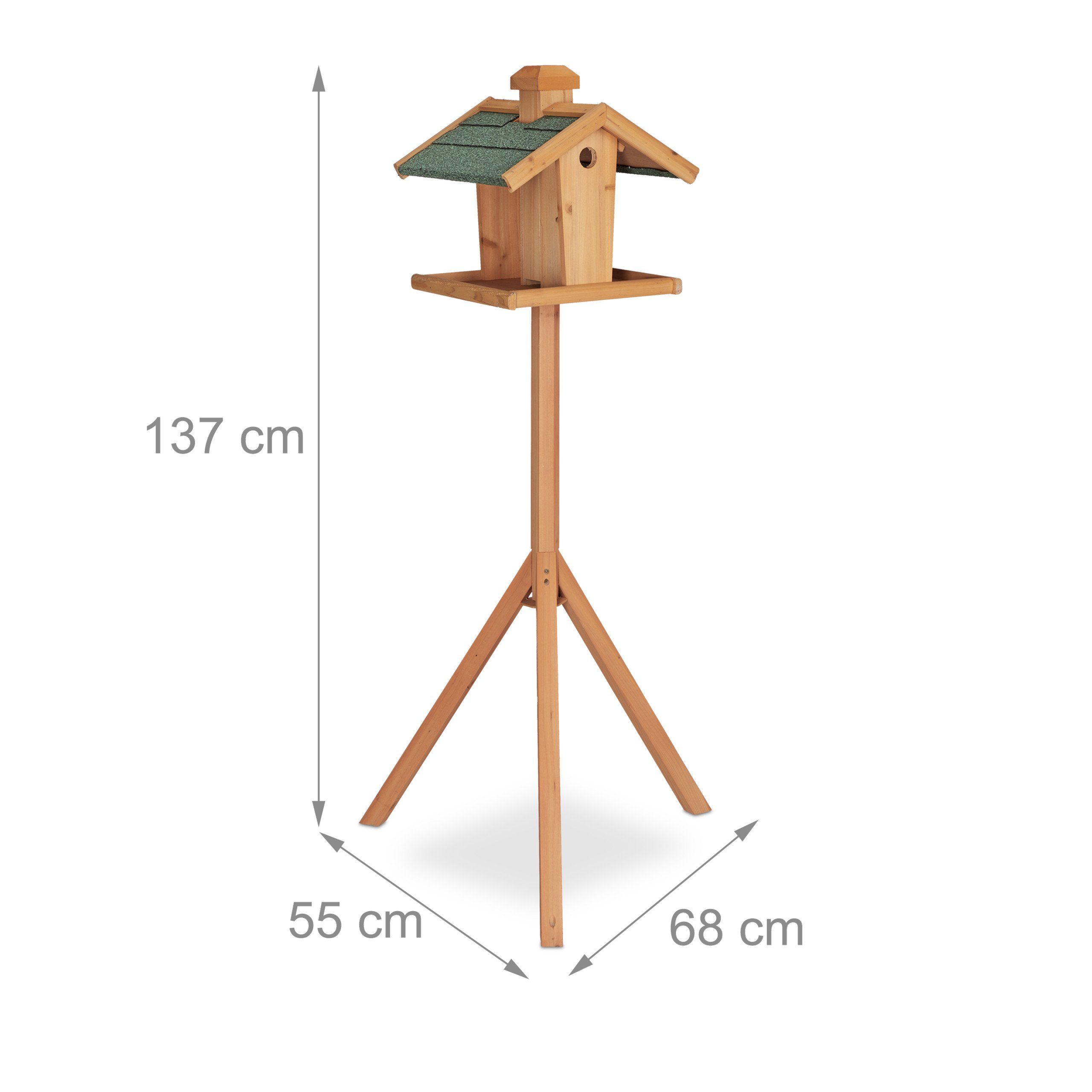 Vogelfutterhaus Vogelhaus mit relaxdays Ständer