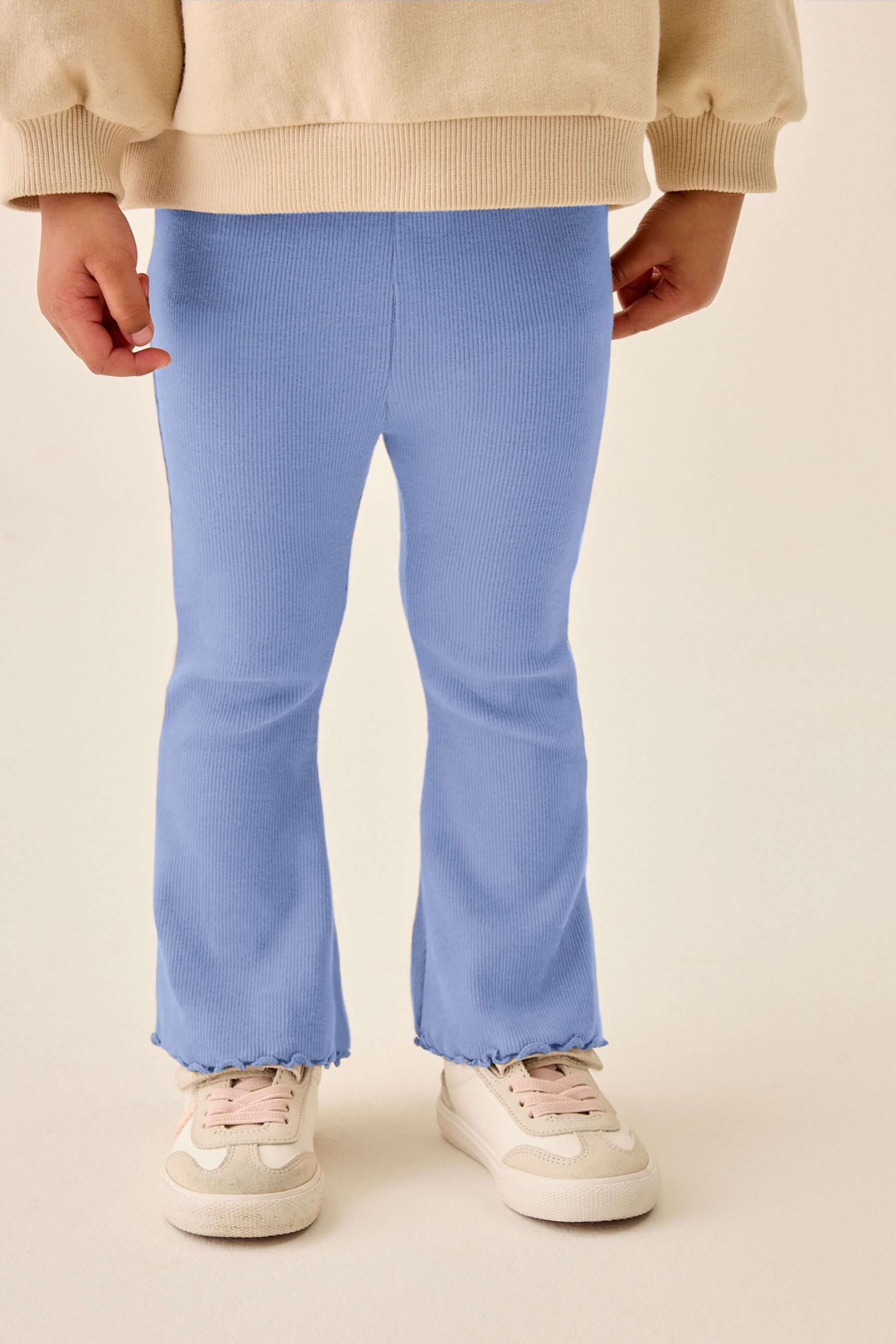 Next Leggings Gerippte Leggings mit Schlag (1-tlg)
