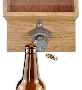 GILDE Flaschenöffner Wandflaschenöffner Bier Flaschenöffner Bieröffner Korkenbehälter, Mit Auffangsbehälter
