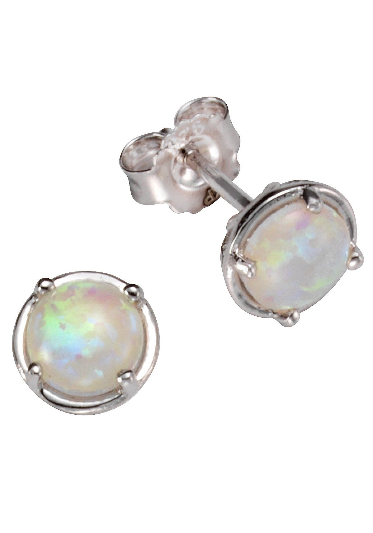 Firetti Paar Ohrstecker Schmuck Geschenk Silber 925 Ohrschmuck Edelstein Opal, mit Opal (synth)