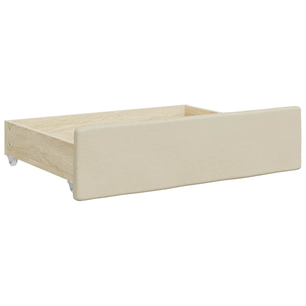 vidaXL Bettschubkasten Bettschubladen 2 Stk. Creme günstig online kaufen