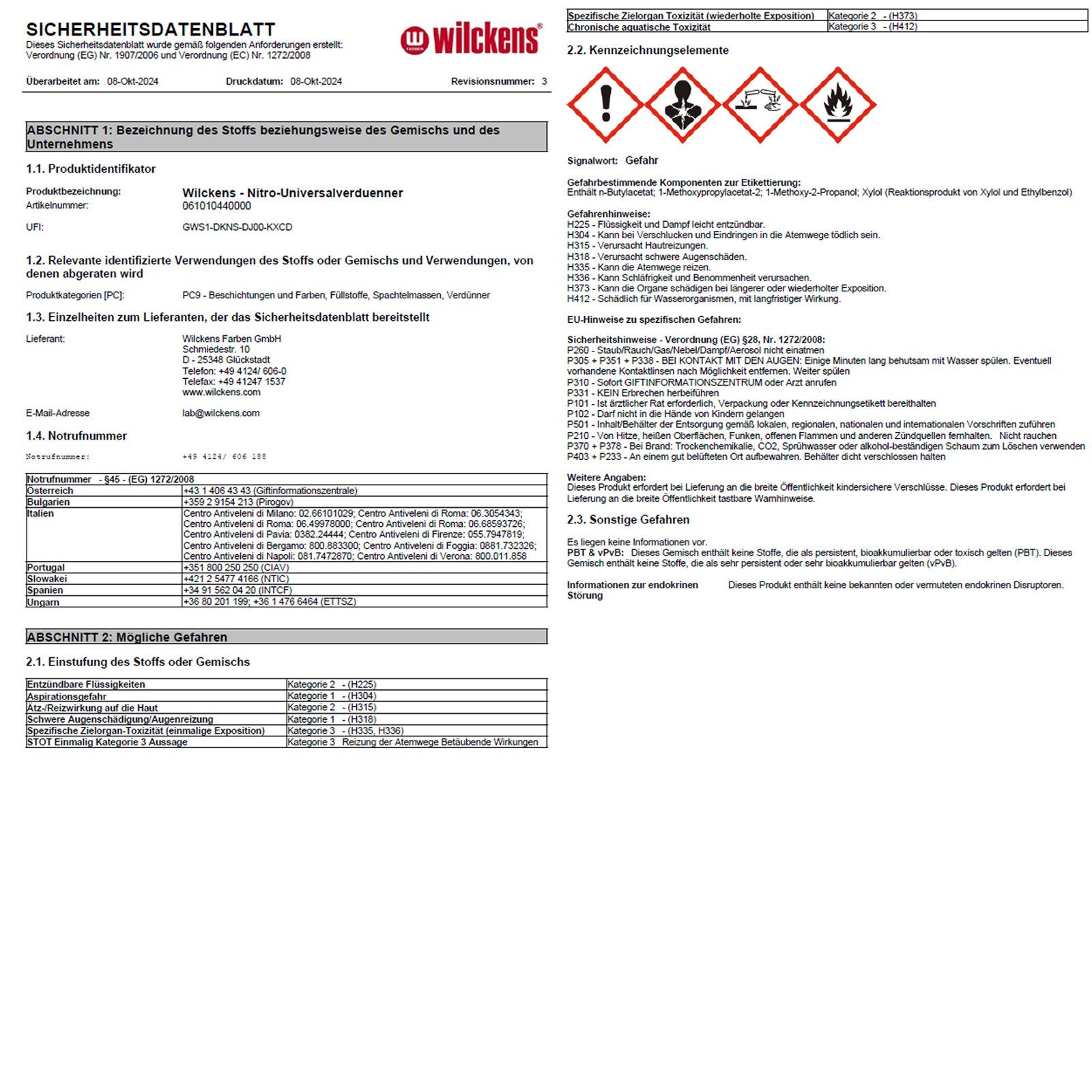 Farbenwelt Wimmer Nitro-Verdünner Nitro-Universalverdünner - 1 Ltr