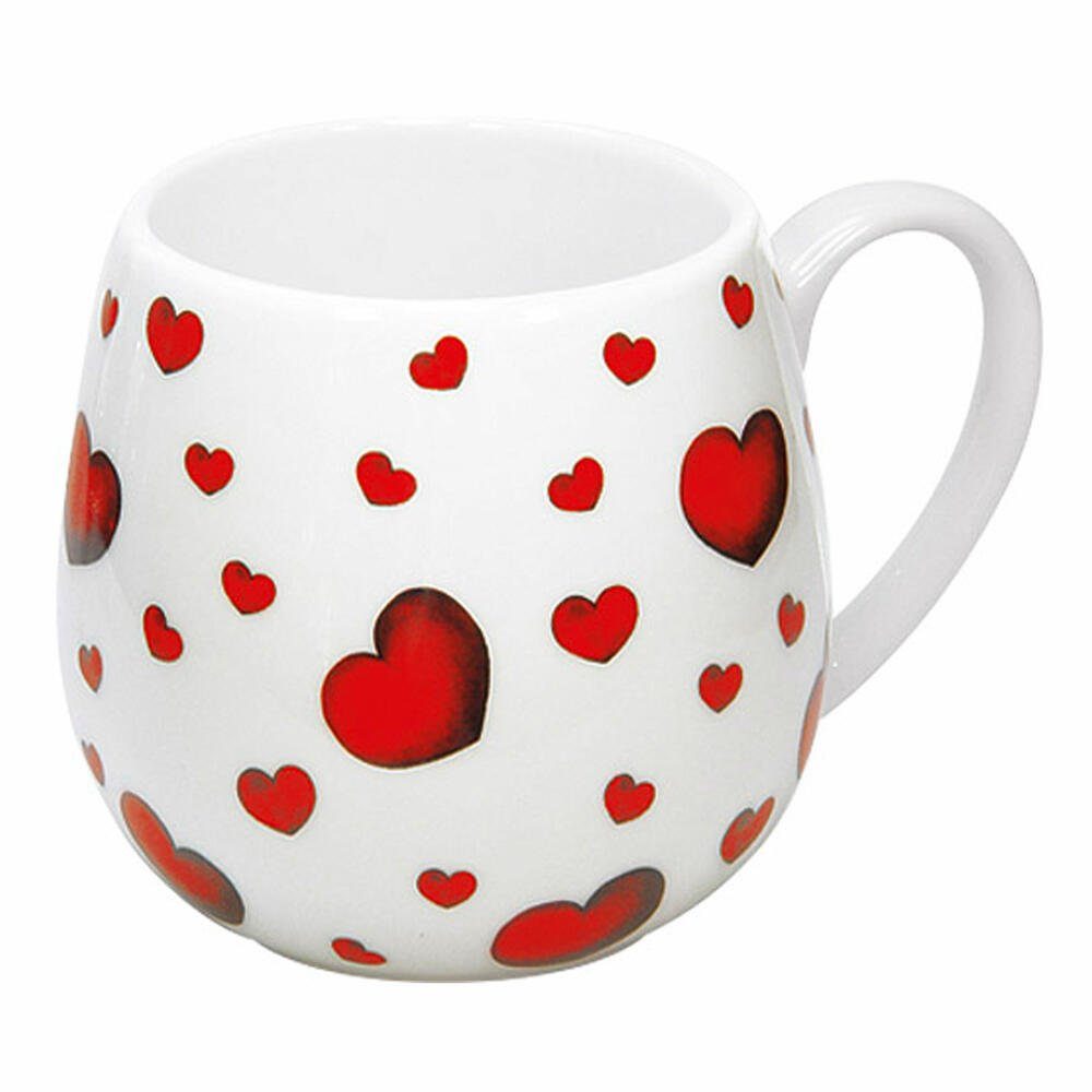 Könitz Becher Little Hearts Kuschelbecher 420 ml, Porzellan